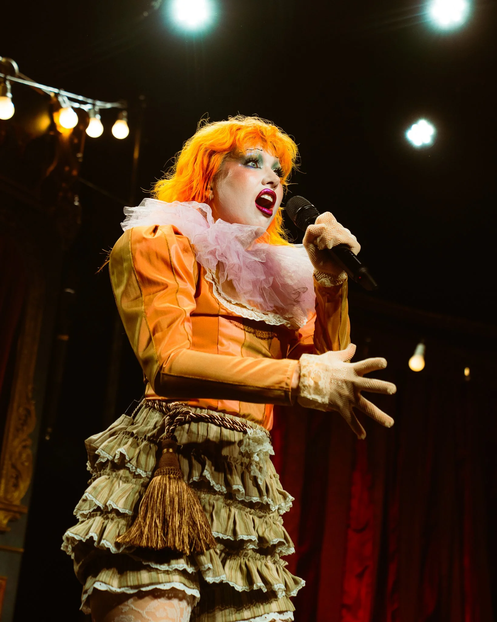  The smooth vocals of lead vocalist Haute, also known as Michelle Buzz, shine during “Sweet Surrender.” 