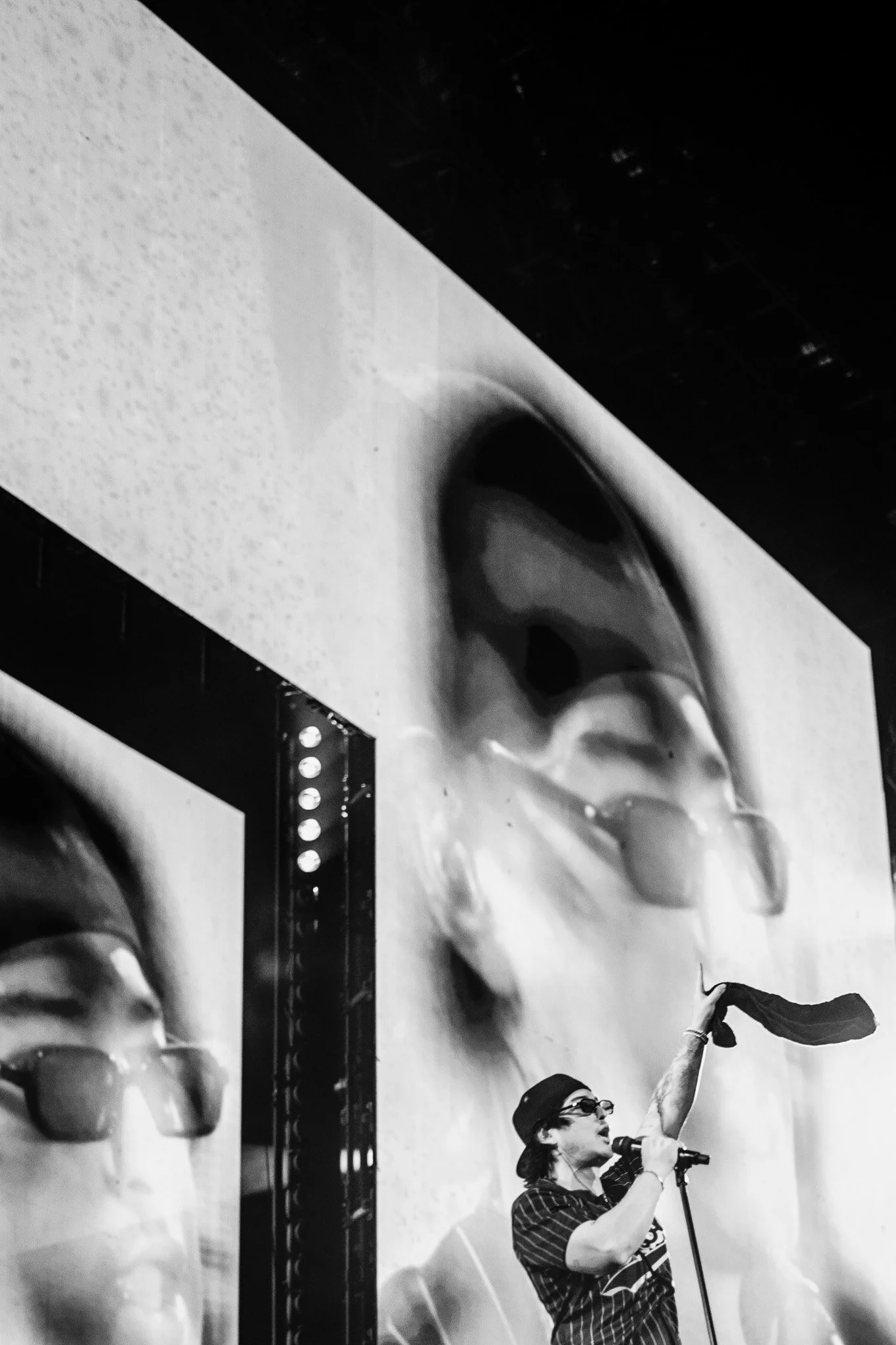  Joji points up during his performance of “Ew” from his 2020 album  Nectar.  