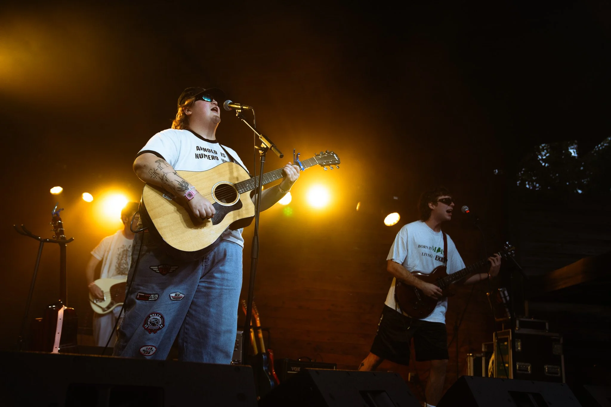  hey, nothing strums their guitars as they conclude “Hound,” the title track from their latest album. 