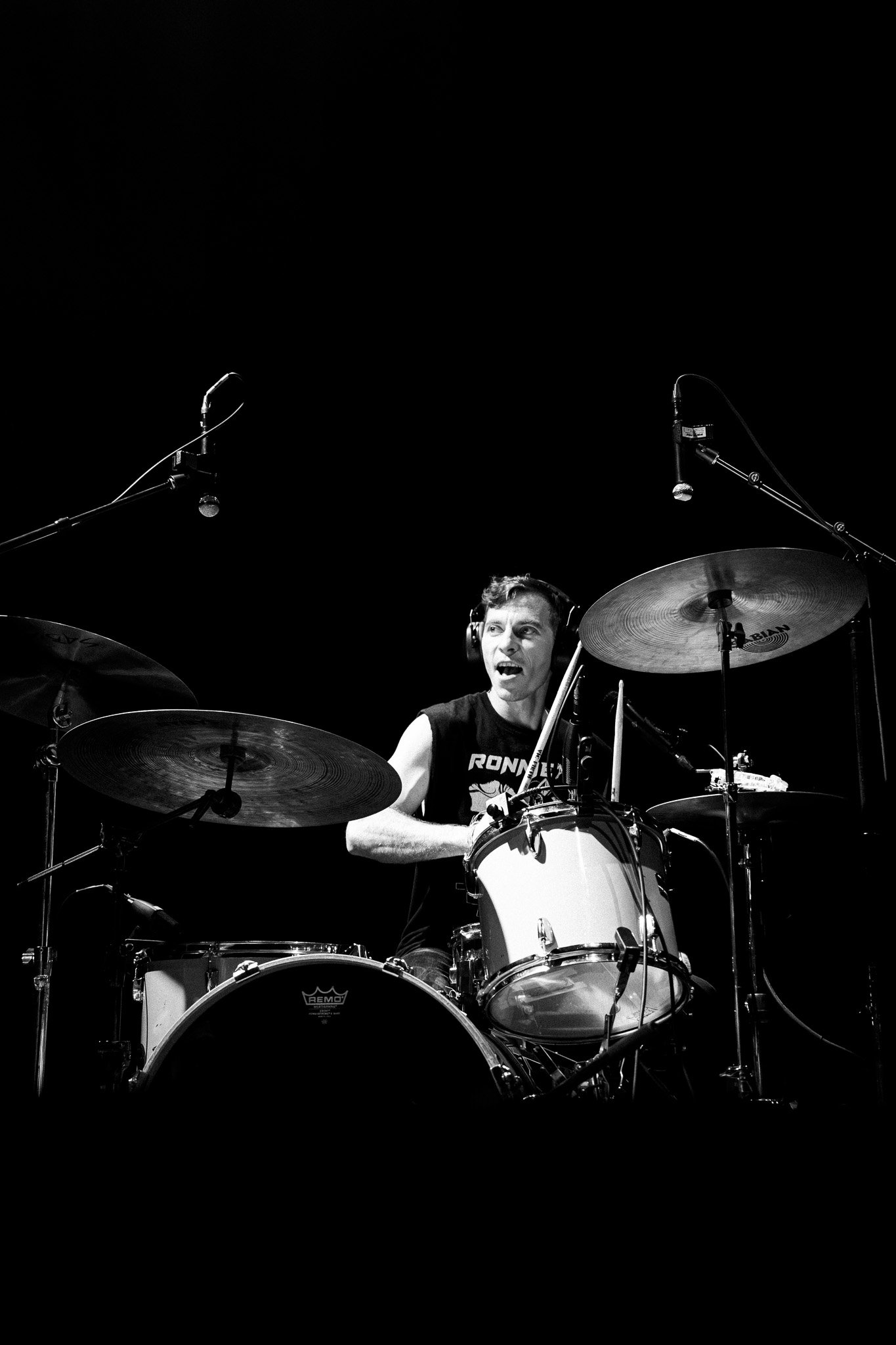  Drummer Cameron Wisch grooves during the performance of “Billy Come Back" from  The Singer in My Band.  