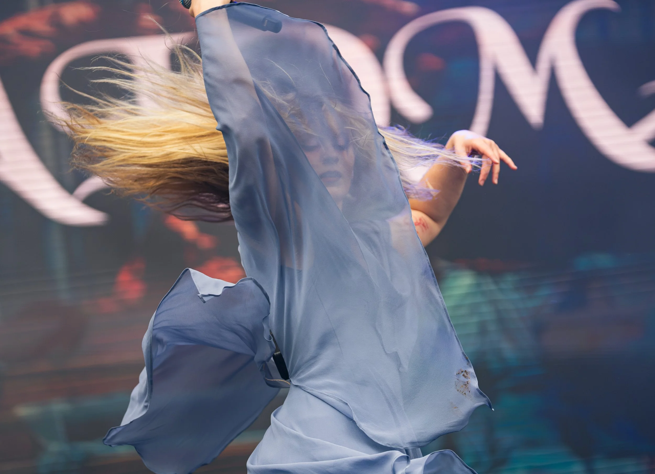 Paloma twirls around as she performs “Miyazaki.” 