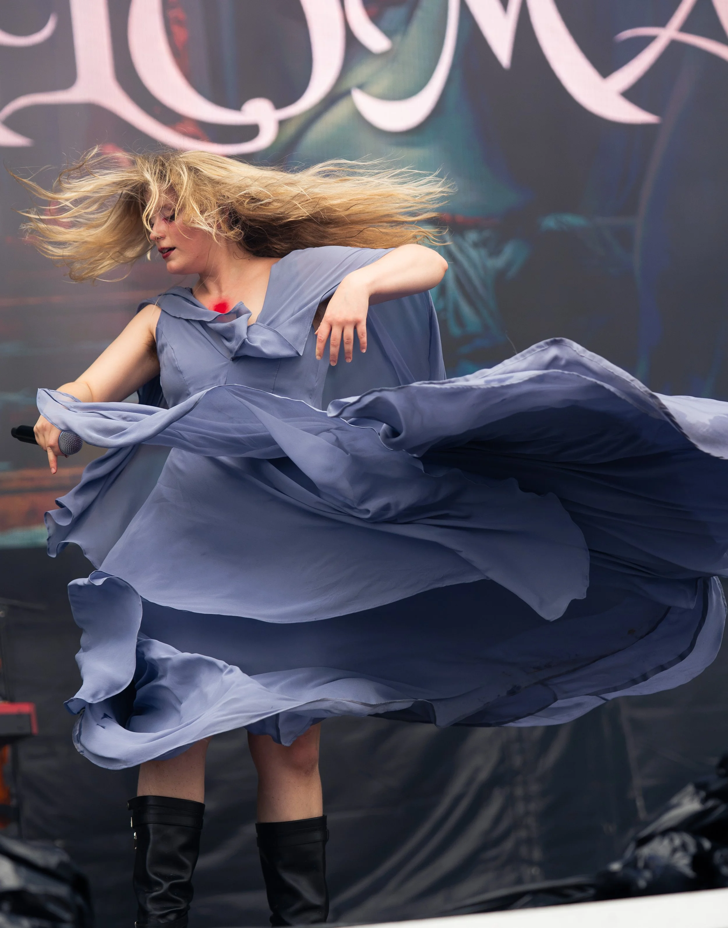  Paloma twirls around as she performs “Miyazaki.” 
