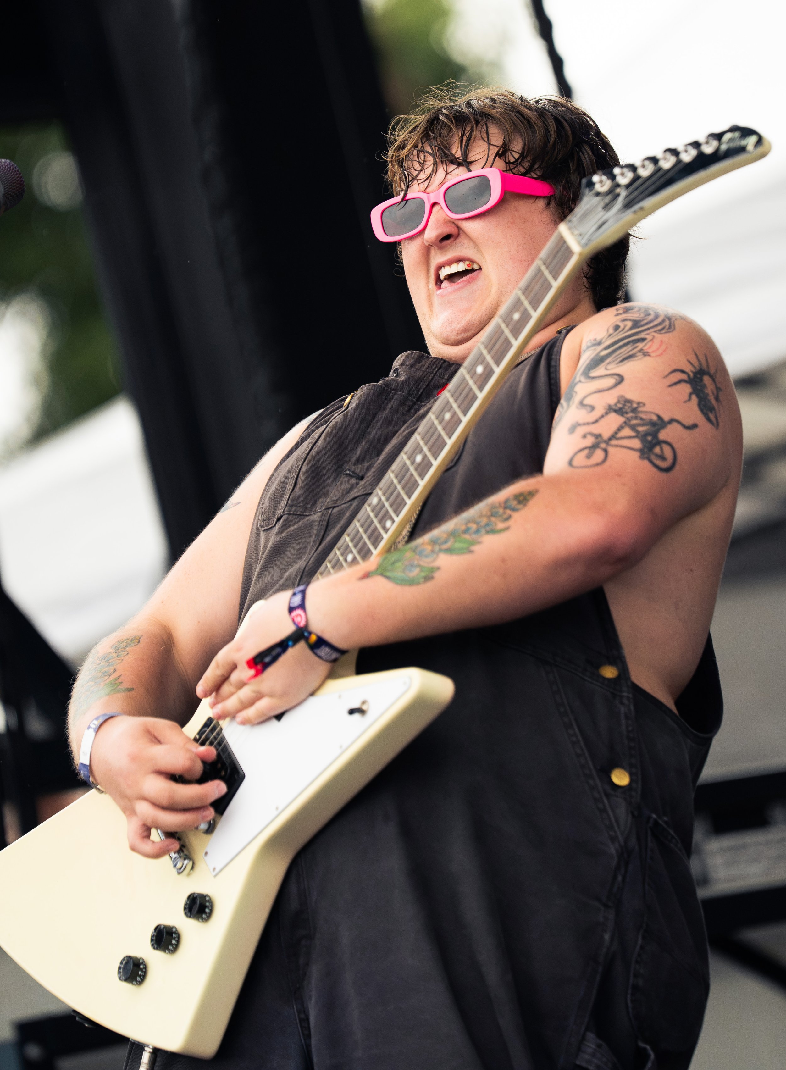  Lead guitarist Dillion Aitala of Grocery Bag shreds on the guitar while performing “Last Draw.” 