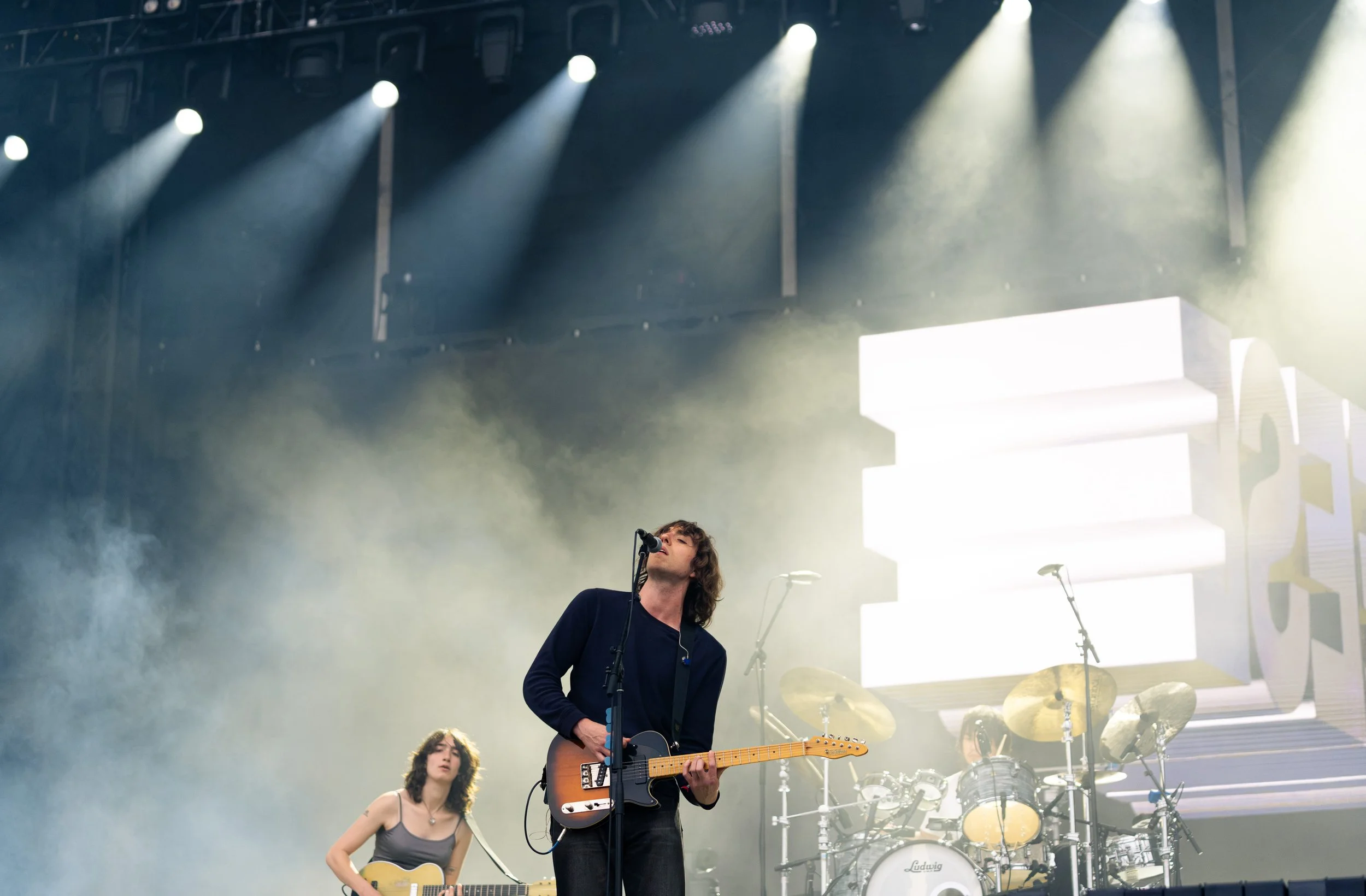  Geese’s lead vocalist Cameron Winter sings the gut-wrenching lyrics of “Husbands”: “And if my loneliness should stay / Well, some are holiest that way / Falling apart, falling apart.” 