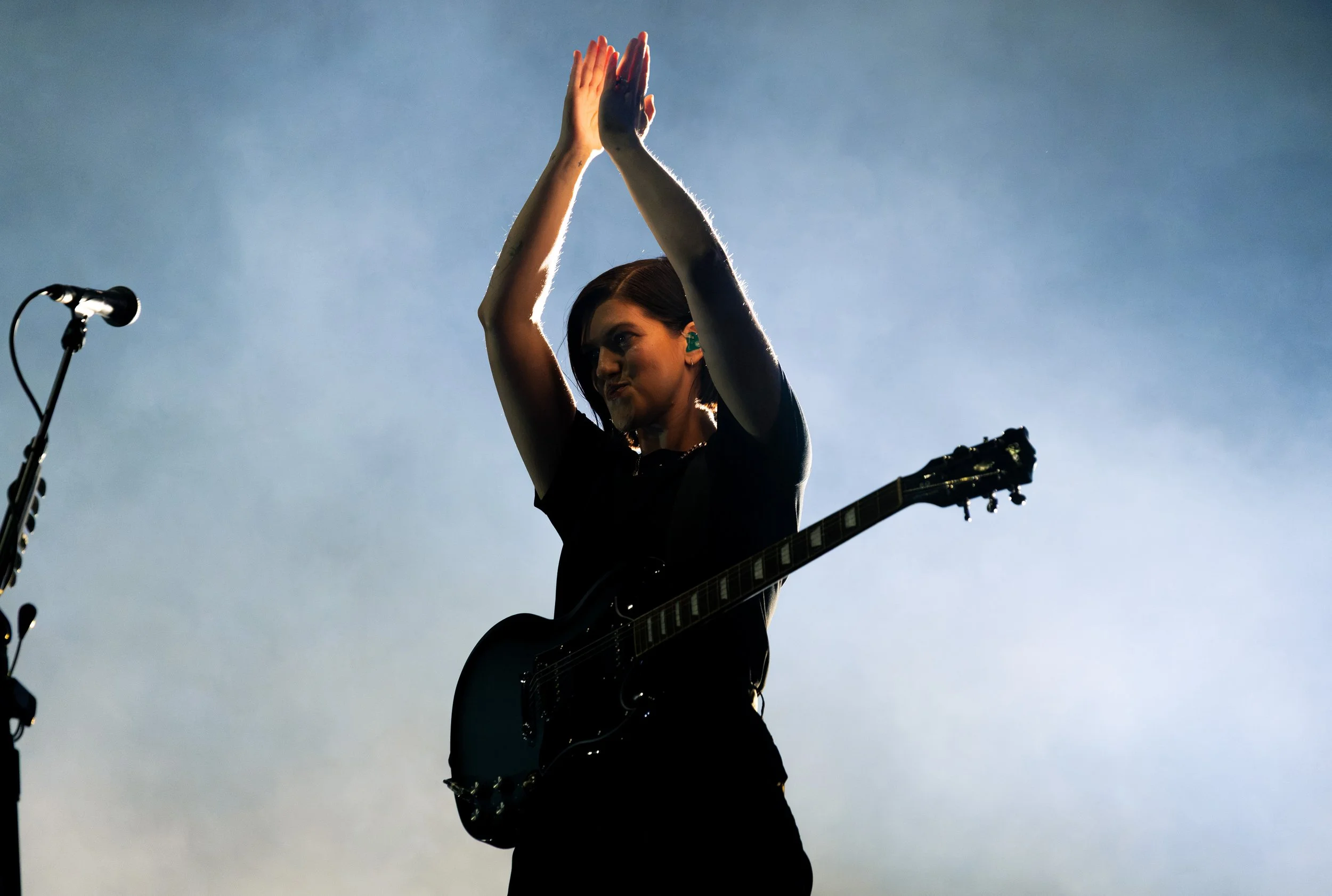  Croft encourages the crowd to clap their hands while The xx performs “Say Something Loving.” 