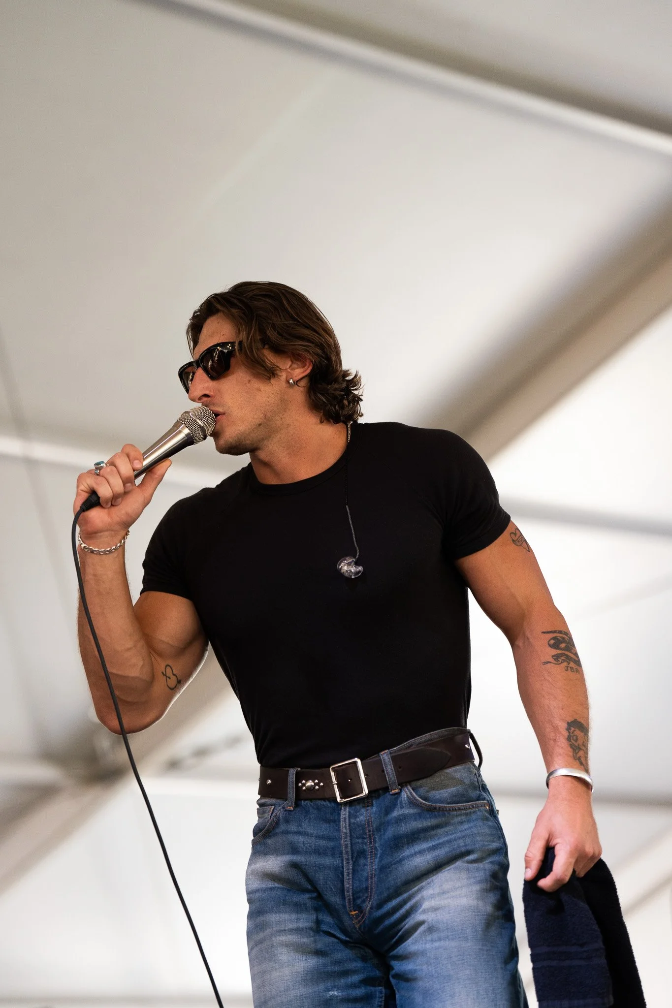  Australian soul musician Don West performs to a packed crowd at the Tito’s stage. 