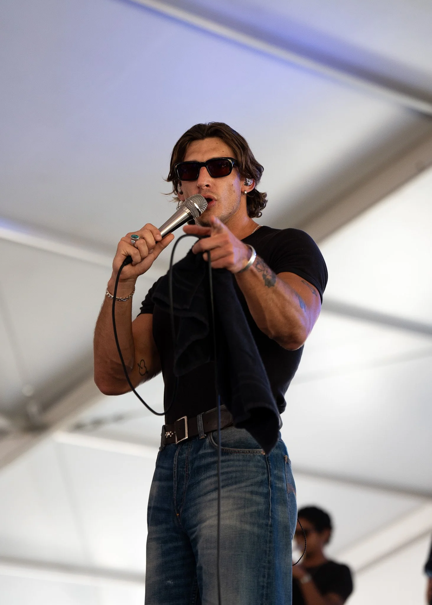  Australian soul musician Don West performs to a packed crowd at the Tito’s stage. 