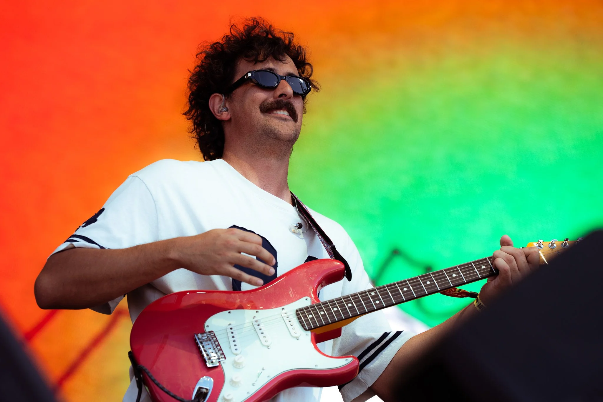  Australian indie-rock band Rum Jungle opens up the American Express stage with a surf-pop set. 