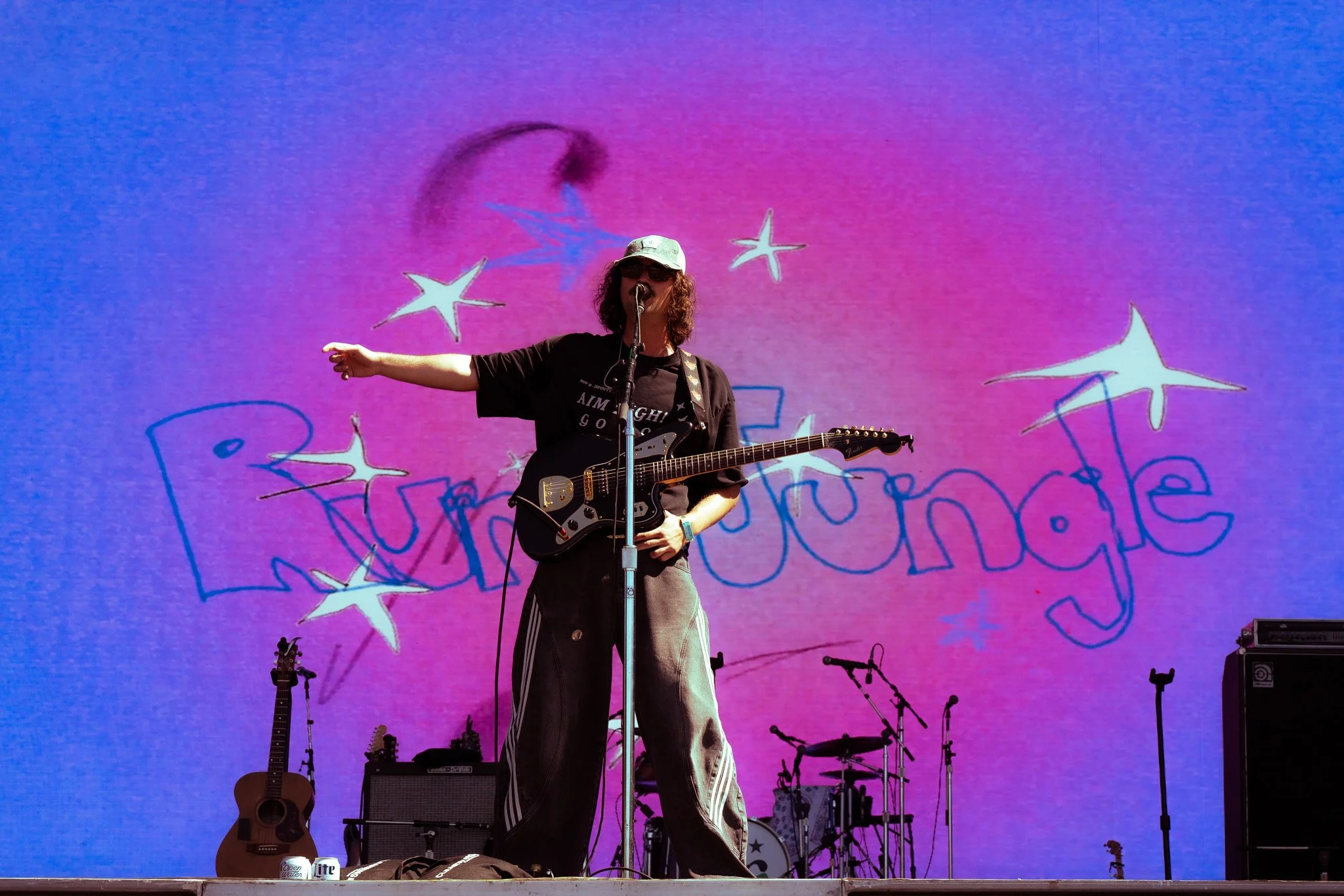  Australian indie-rock band Rum Jungle opens up the American Express stage with a surf-pop set. 