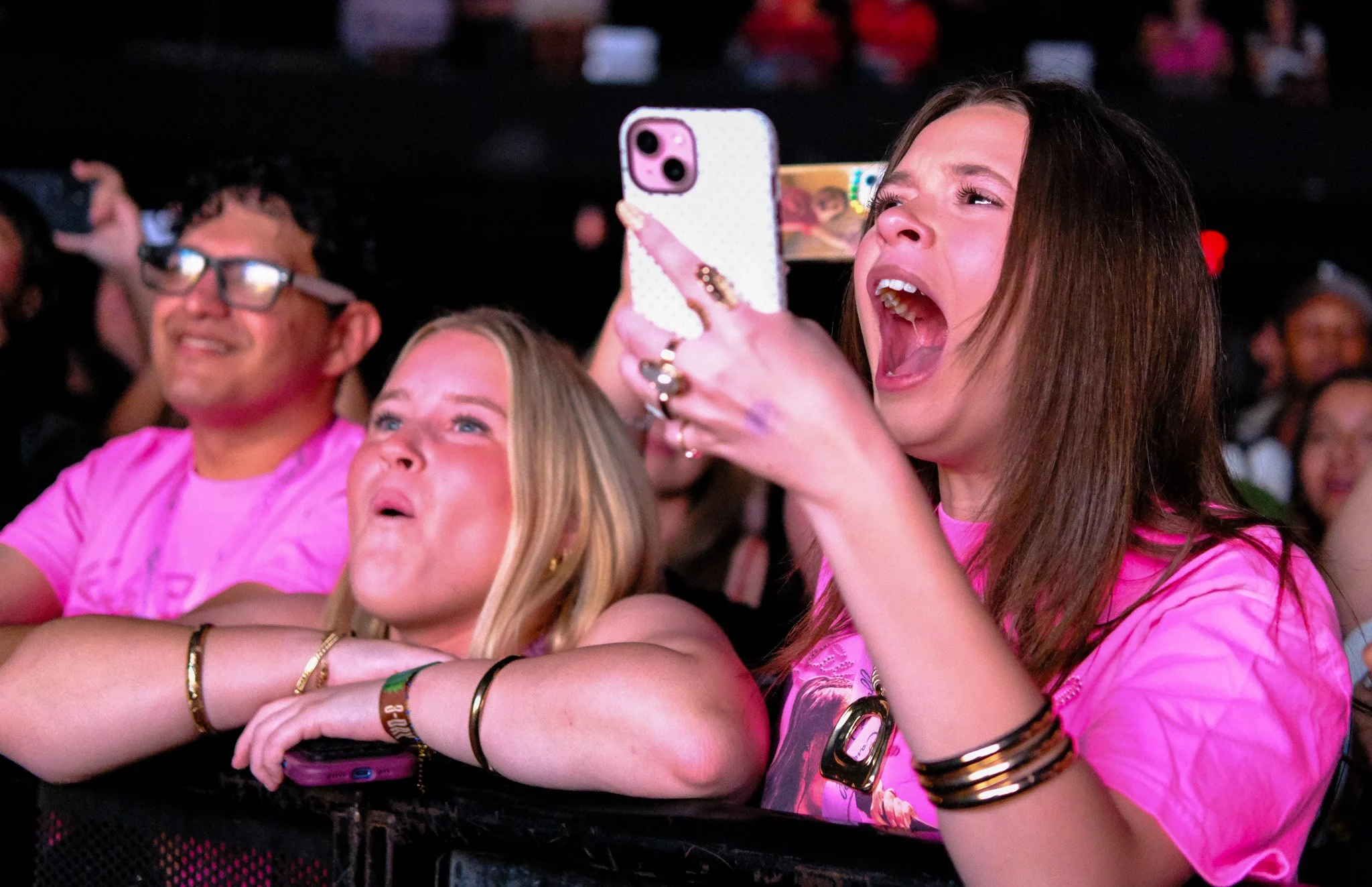  A fan screams in excitement between the songs “GRWM” and “Valley Girl Problems.” 