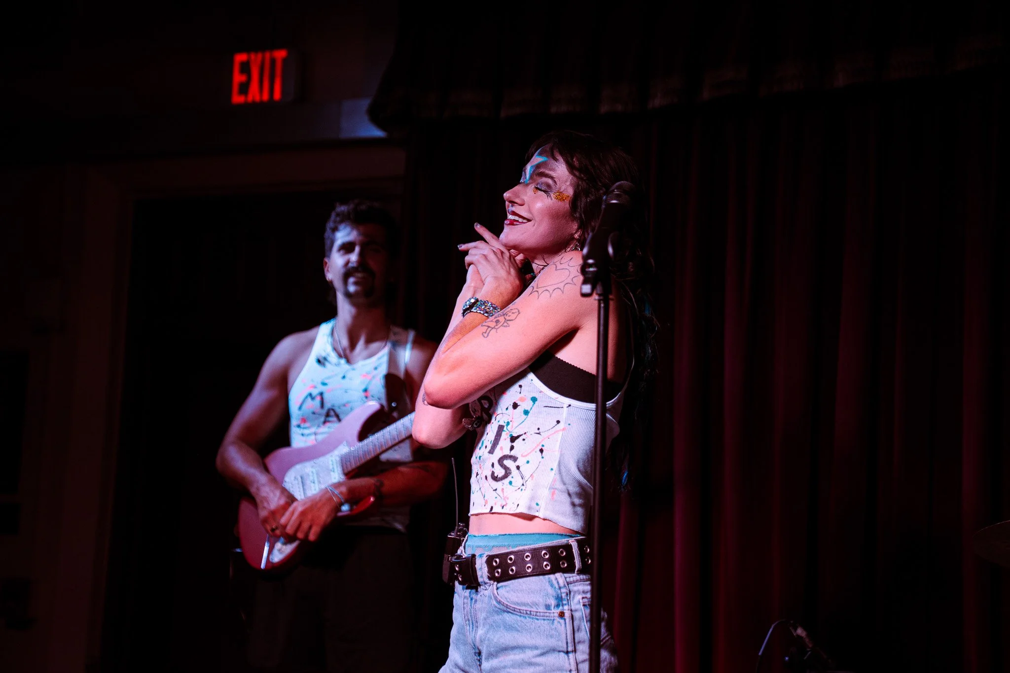  During the intro for “Mary + I,” MARIS reacts to the voiceover that humorously describes smoking a joint before the song.&nbsp; 