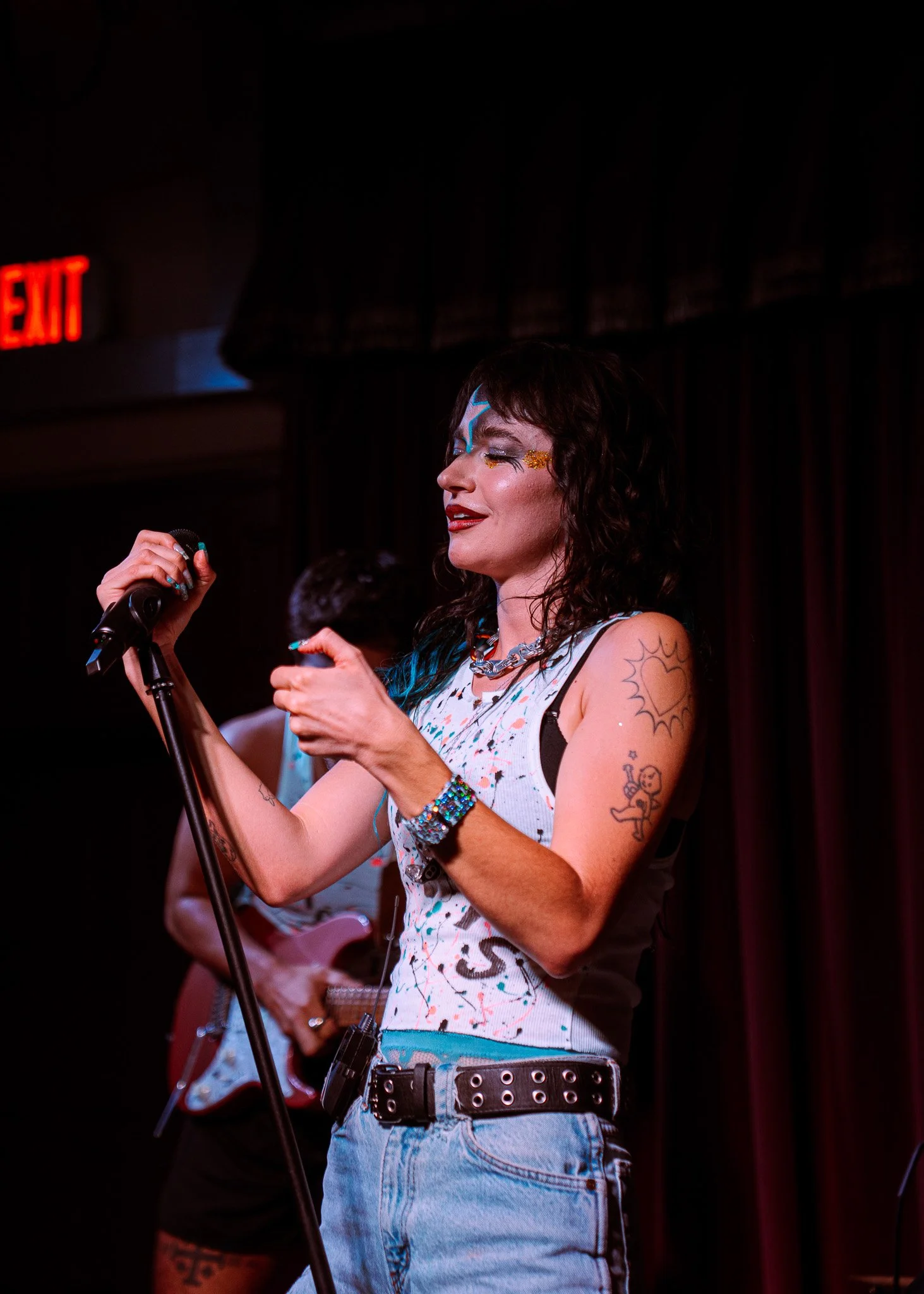  During the intro for “Mary + I,” MARIS reacts to the voiceover that humorously describes smoking a joint before the song.&nbsp; 