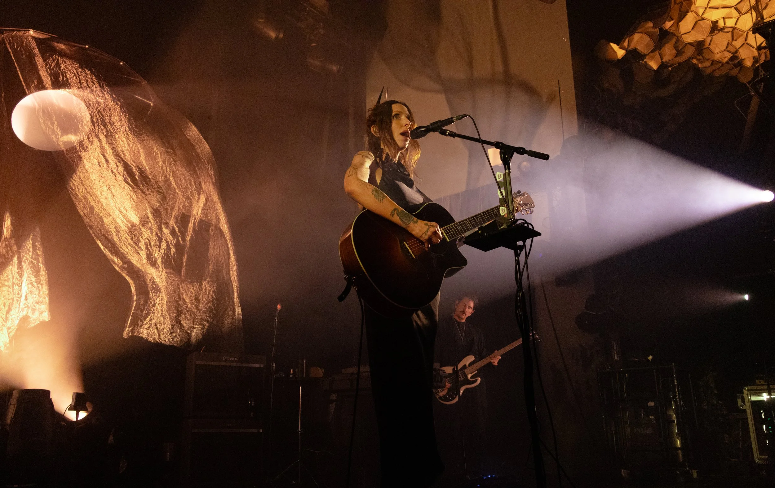  Chelsea Wolfe opens with “The Dark” from her newest album and name of the tour  The Dark.  