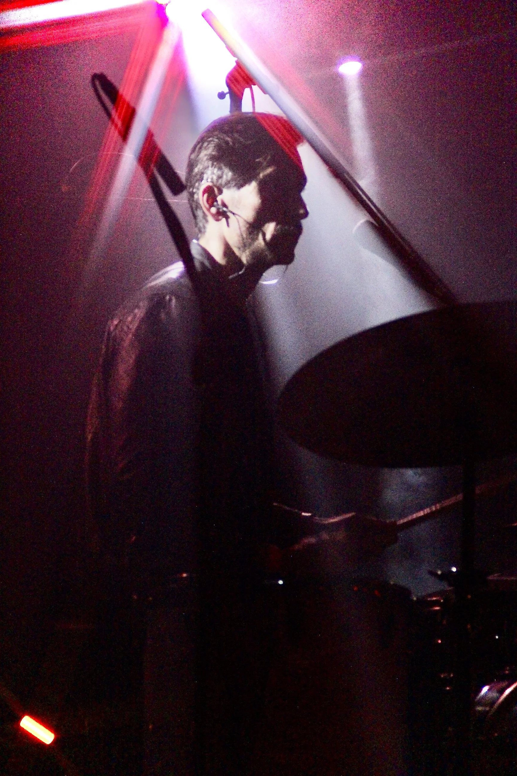  Peter Bjorn and John’s drummer, John Eriksson, looks off into the crowd while playing the song “I Know You Don’t Love Me.” 