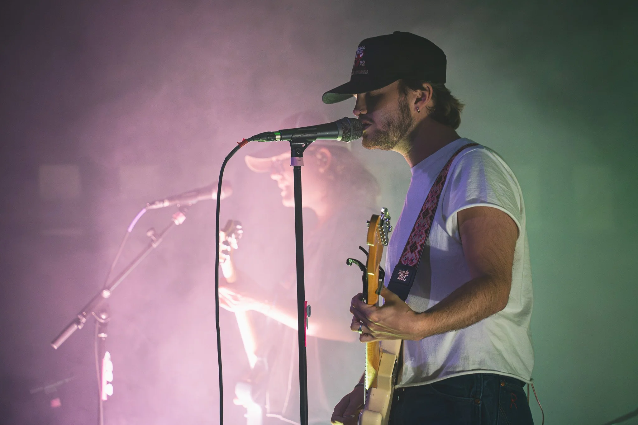  Hogan passionately sings&nbsp; “What a bummer, we were good, we were great, now we're nothing” into the microphone during the performance of “No Sleep.” 