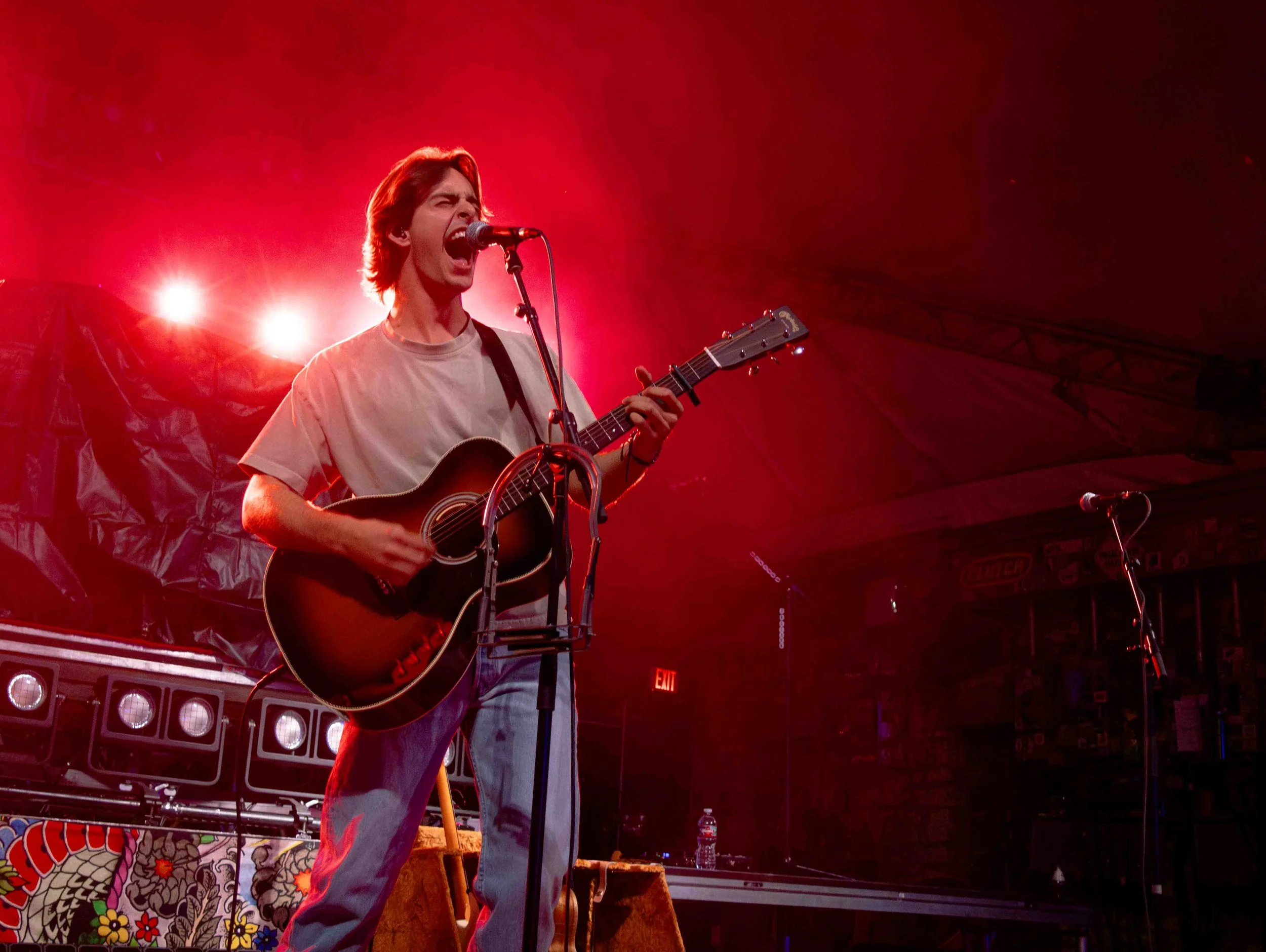  Rinker belts the long notes in the emotional ”Matches &amp; Gasoline” off his EP  The Pines.  