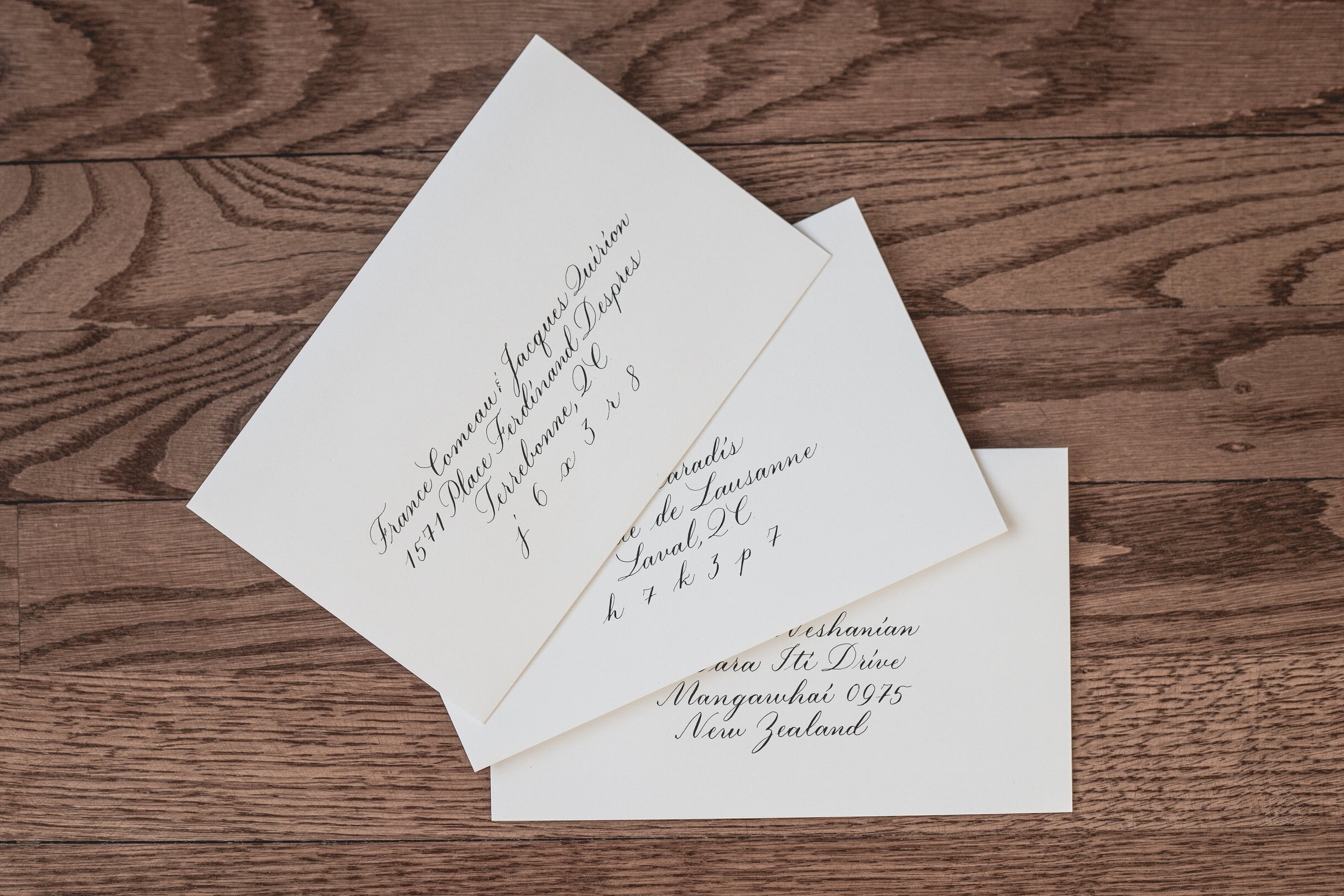 Black and White envelope addressing