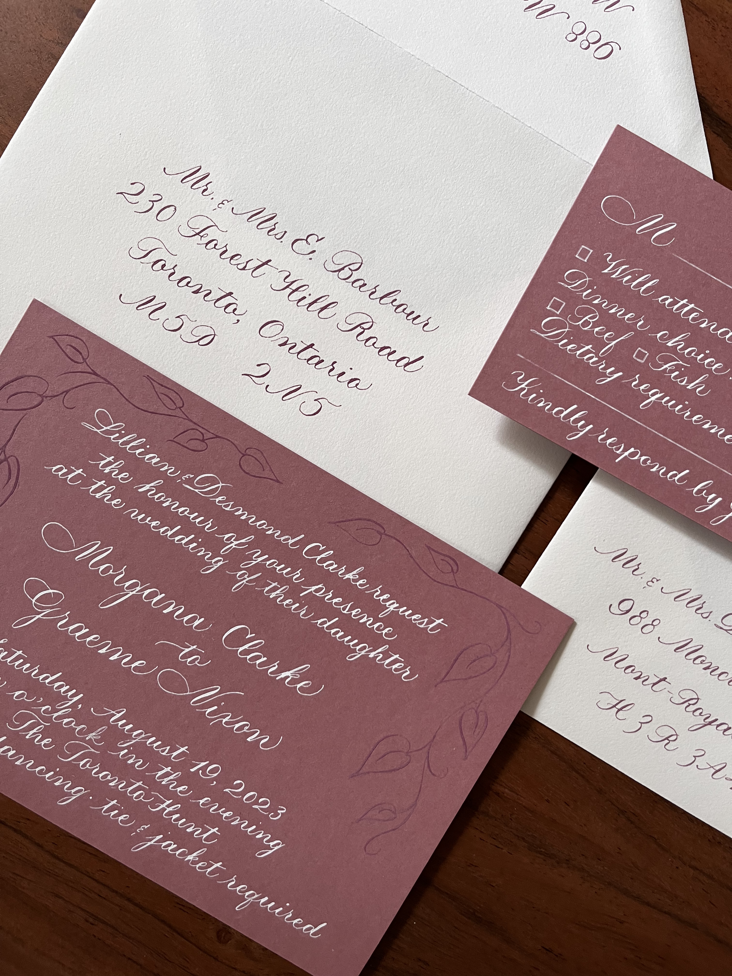 Handwritten Wedding Invitation Suite