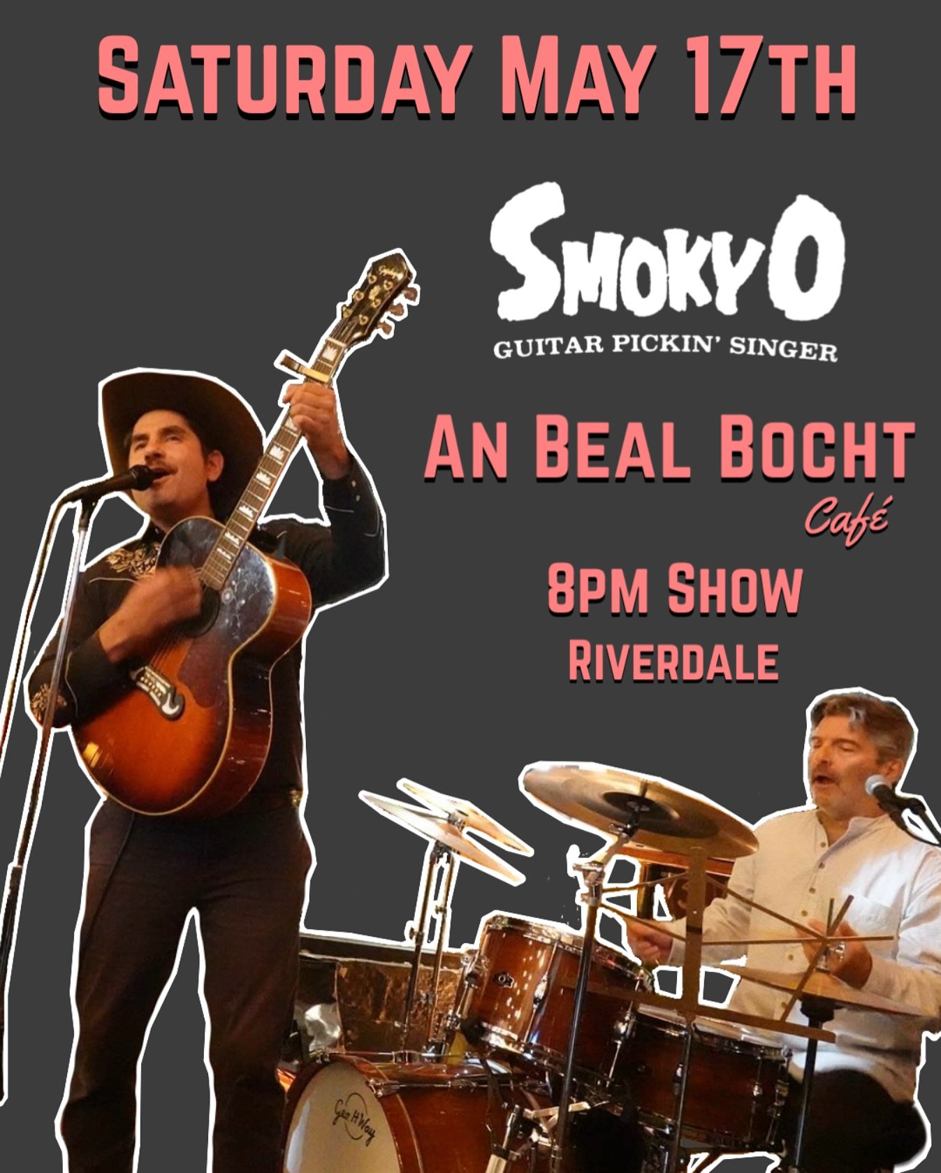Smoky O Trio tearing up the stage this Saturday night! Join us at An Beal Bocht Café for food, drink, music and good cheer!
8 PM to 10:30 PM
Saturday 5/17
@anbealbochtbx
An Beal Bocht Café
445 West 238th Street
(Graystone Ave.), Bro