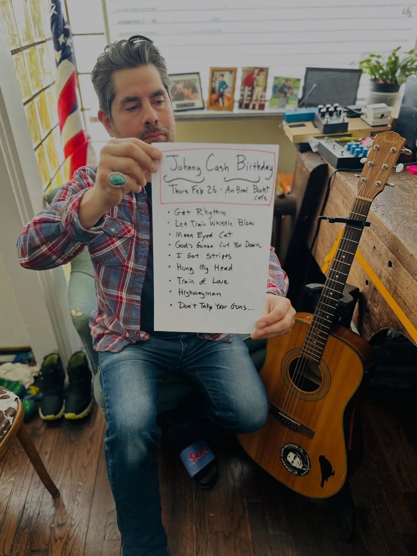 Johnny Cash songs for Thursday's show. And more. A mix of hits and B sides. Stripped down, just me, microphone and acoustic guitar.
Riverdale, Bronx @anbealbochtbx 8pm start
Feb 26th