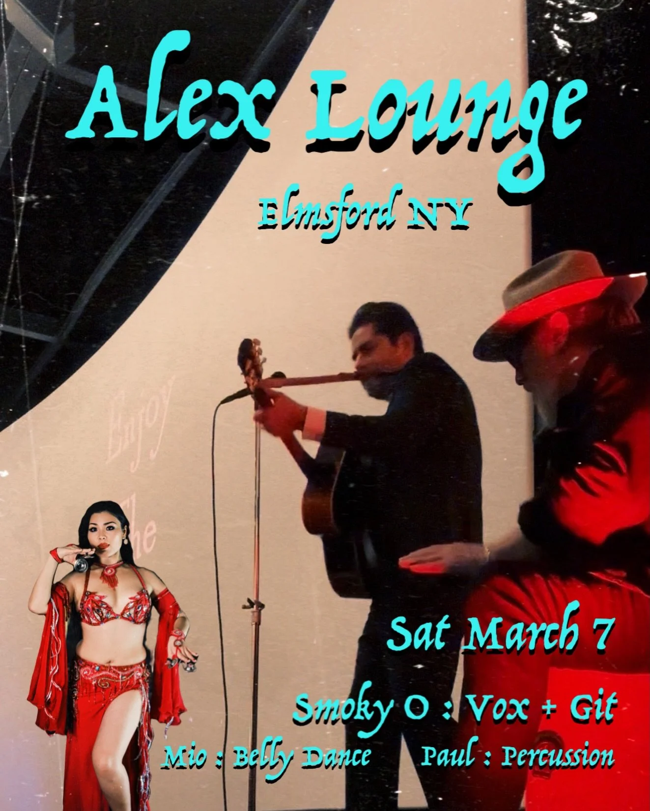 Live music this Saturday! 
We are celebrating the lovely Lina's birthday! All night celebration with DJs, dancing + more
Smoky O Duo starts the party 6pm - 9pm

Saturday, March 7th
Alex's Lounge Bar &amp; Grill, Elmsford NY
@alexloungebarandgrill2 

