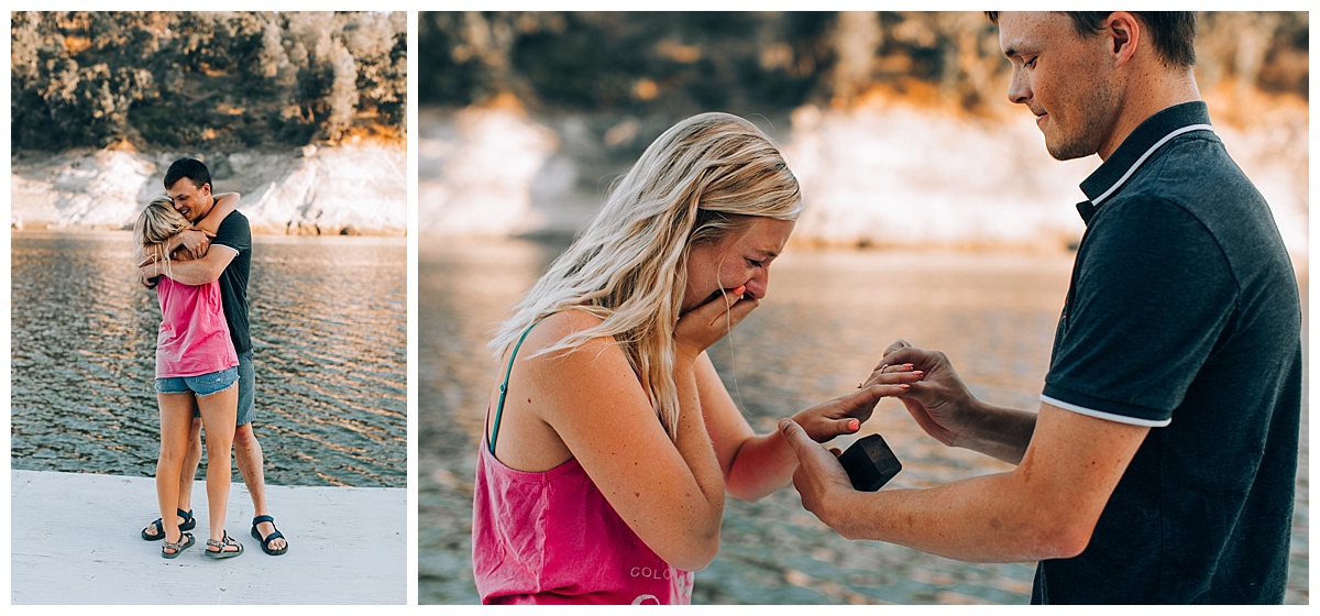 Maddy teared up as Scott placed the ring on Maddy's finger.