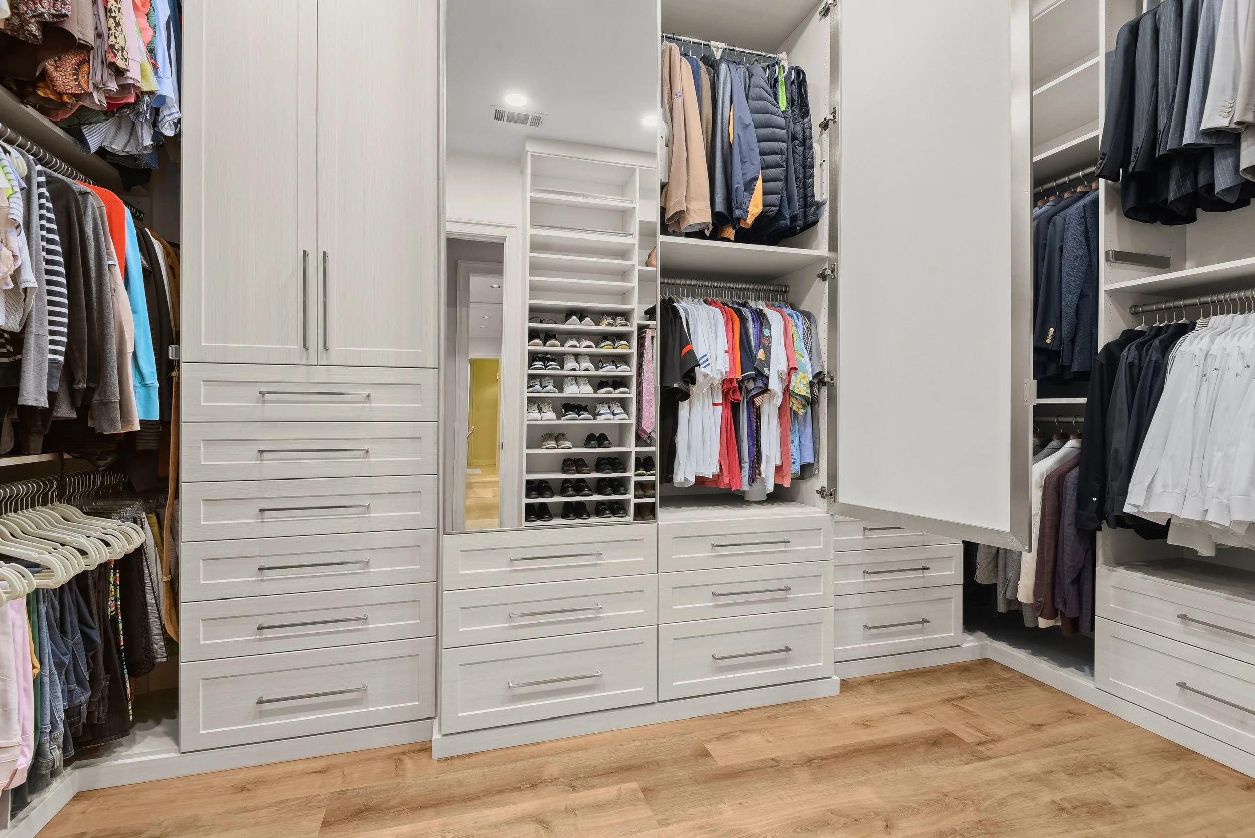 Luxury closet organized by Chaos Organizing in Baton Rouge, Louisiana