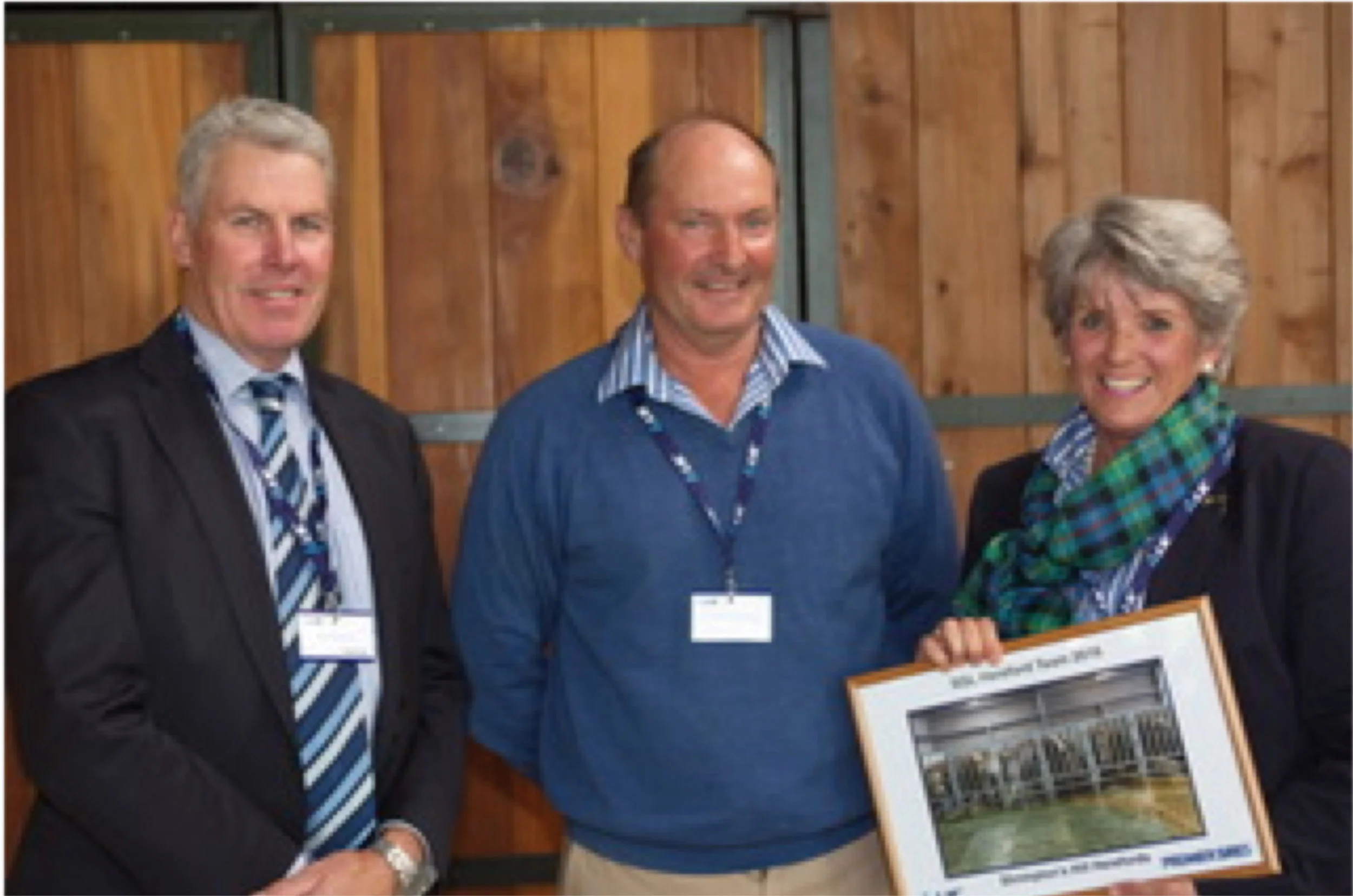 Murray King, LIC Chairman, John McKerchar, Liz McKerchar at LIC’s Breeders’ Day Presentations in Hamilton