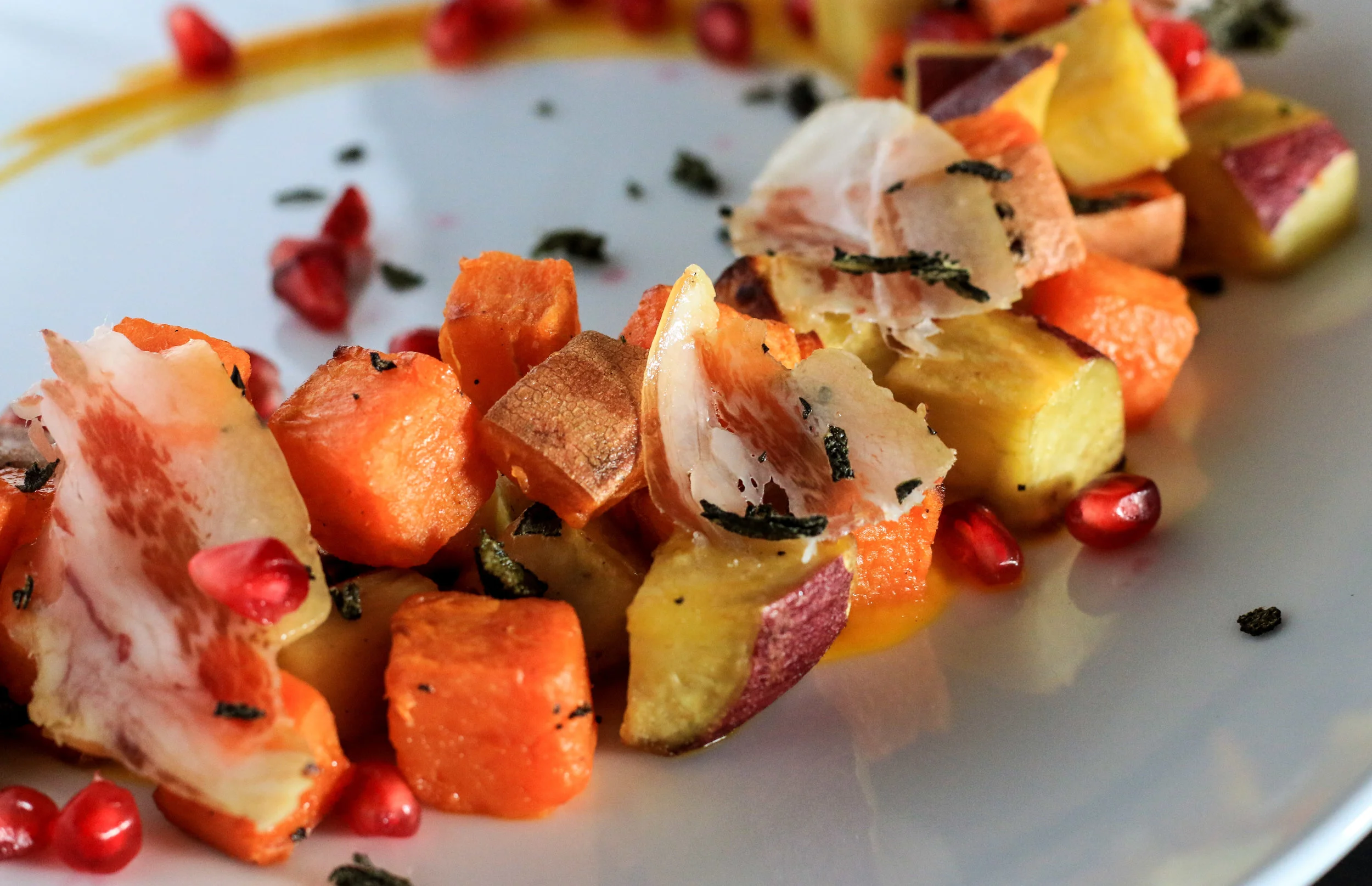 Pictured here with pomegranate seeds