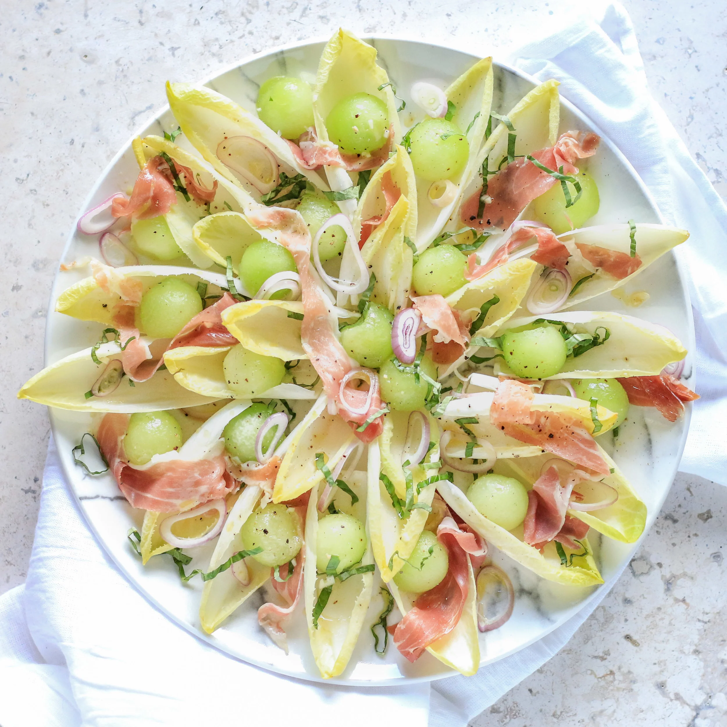 Endive and Honeydew Salad with Champagne Vinaigrette