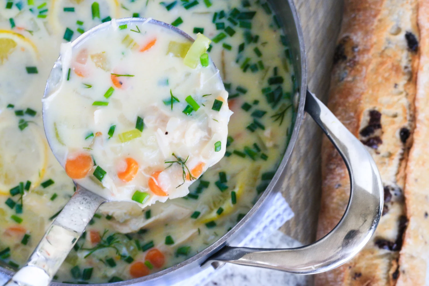 Greek Lemon Chicken and Rice Soup (Avgolemono)