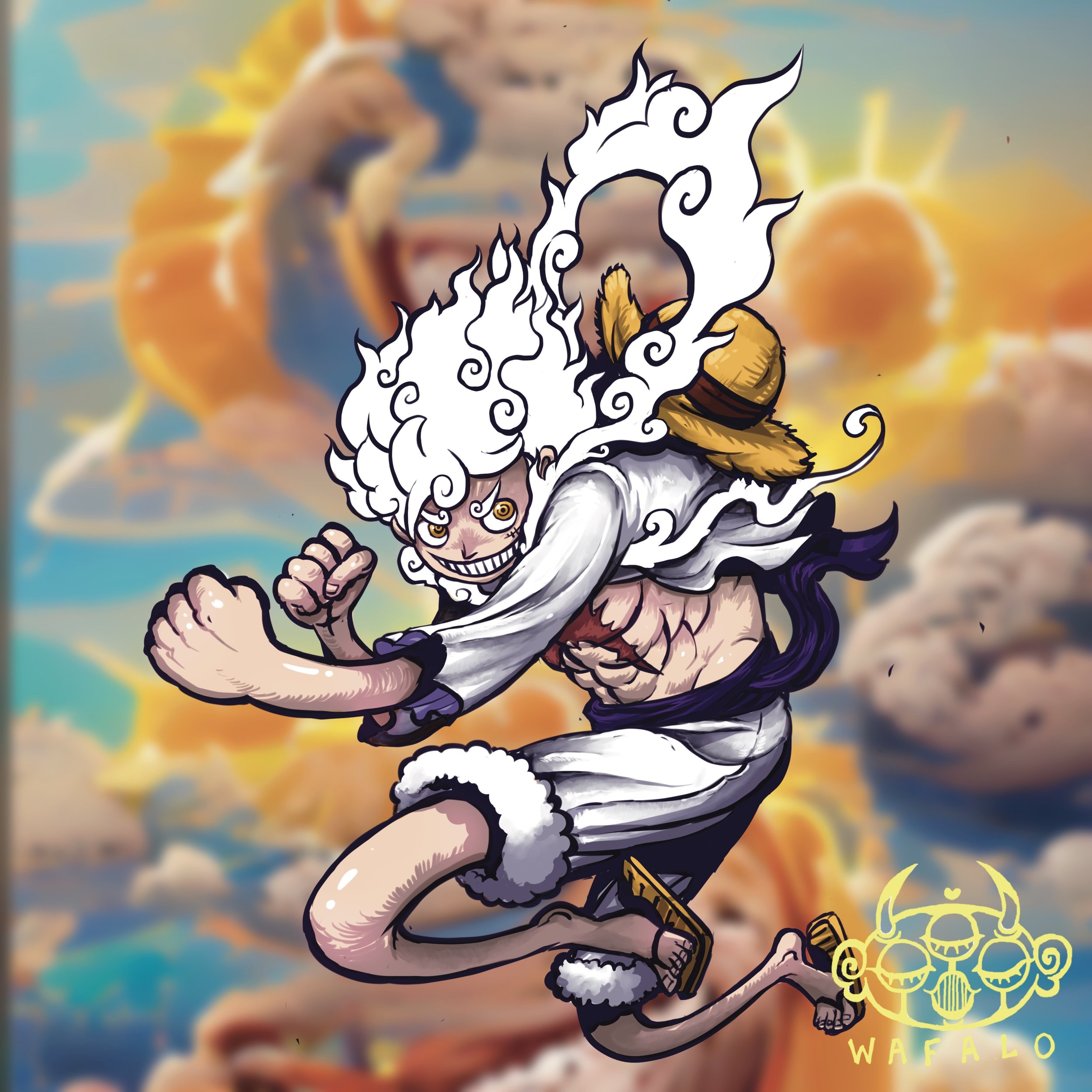 Luffy Gear 5 - All Gears | Sticker