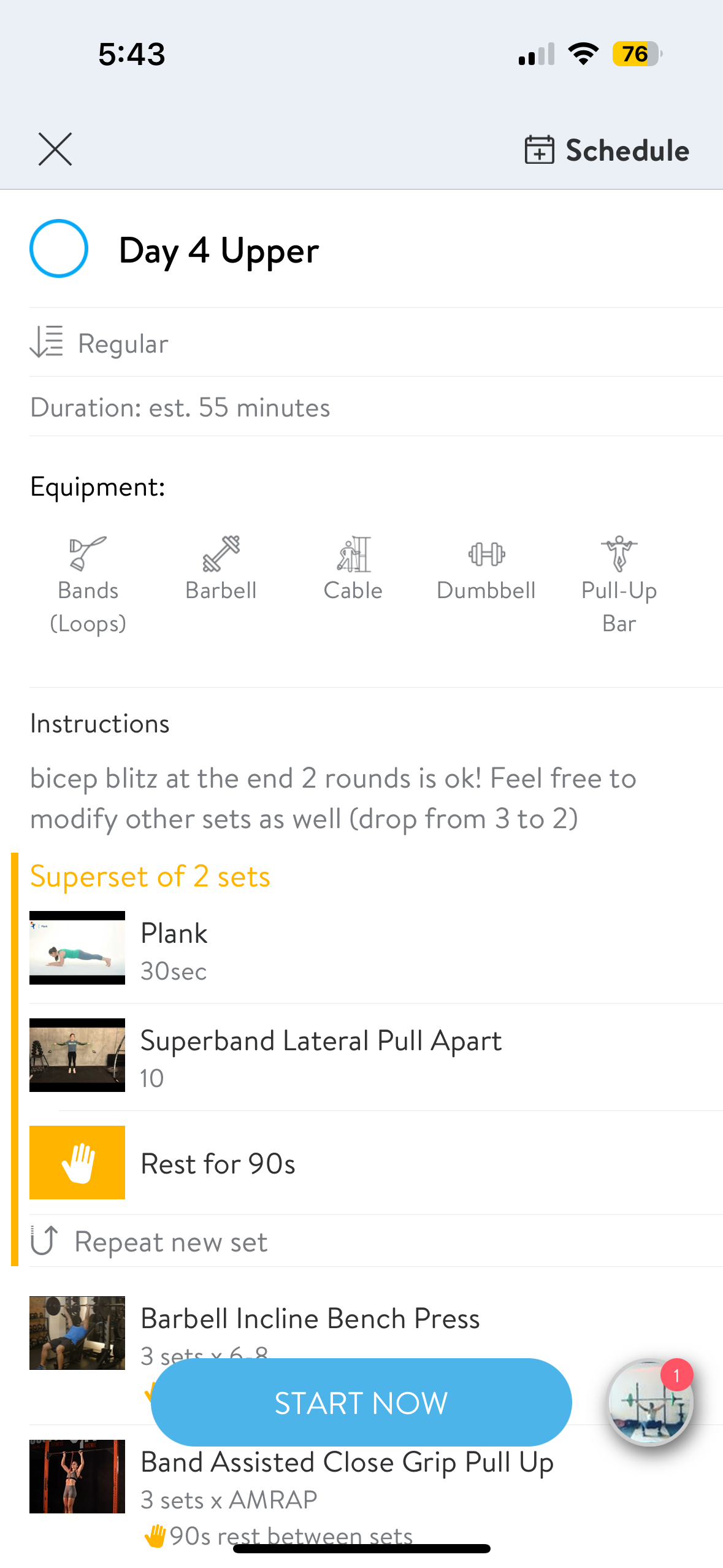 online fitness coaching program upper body day