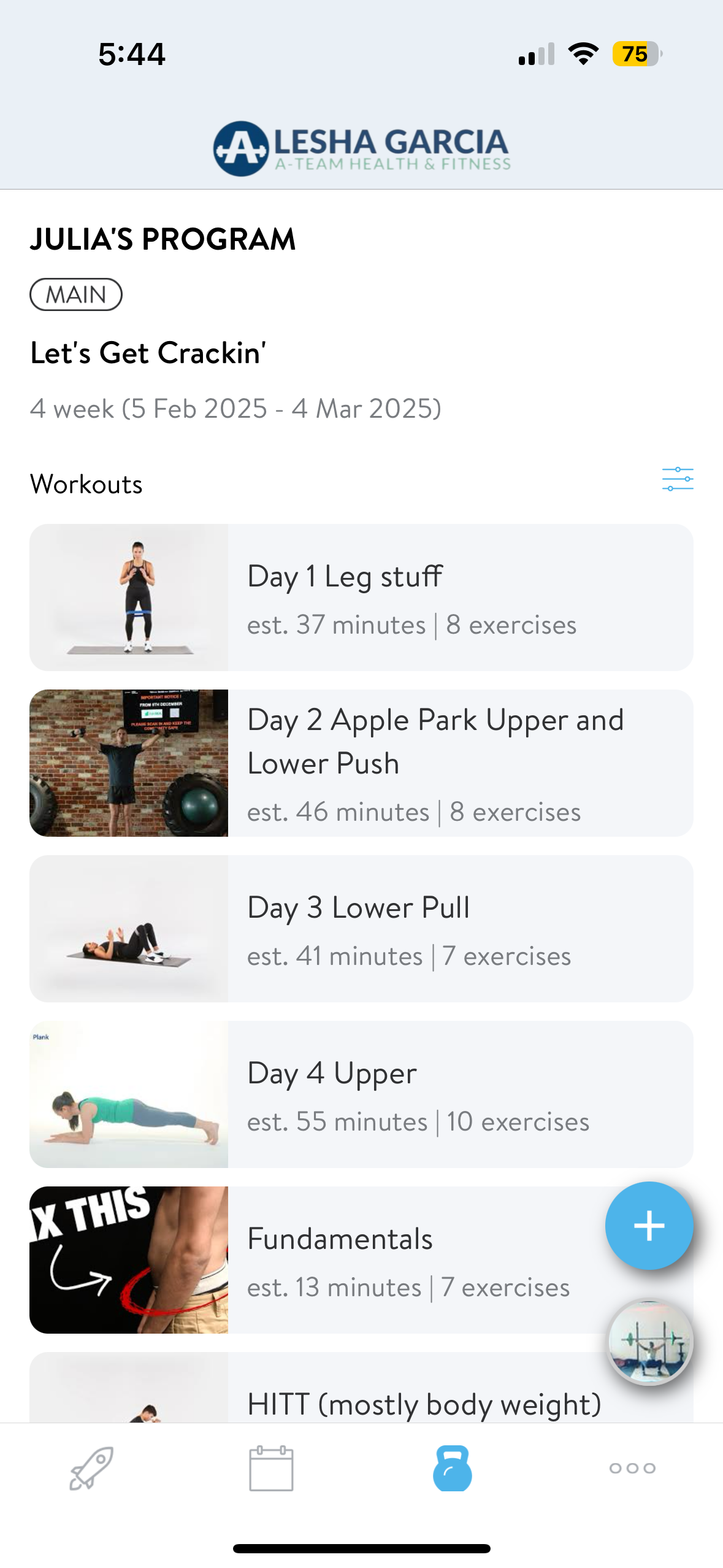 online fitness coaching program leg day 