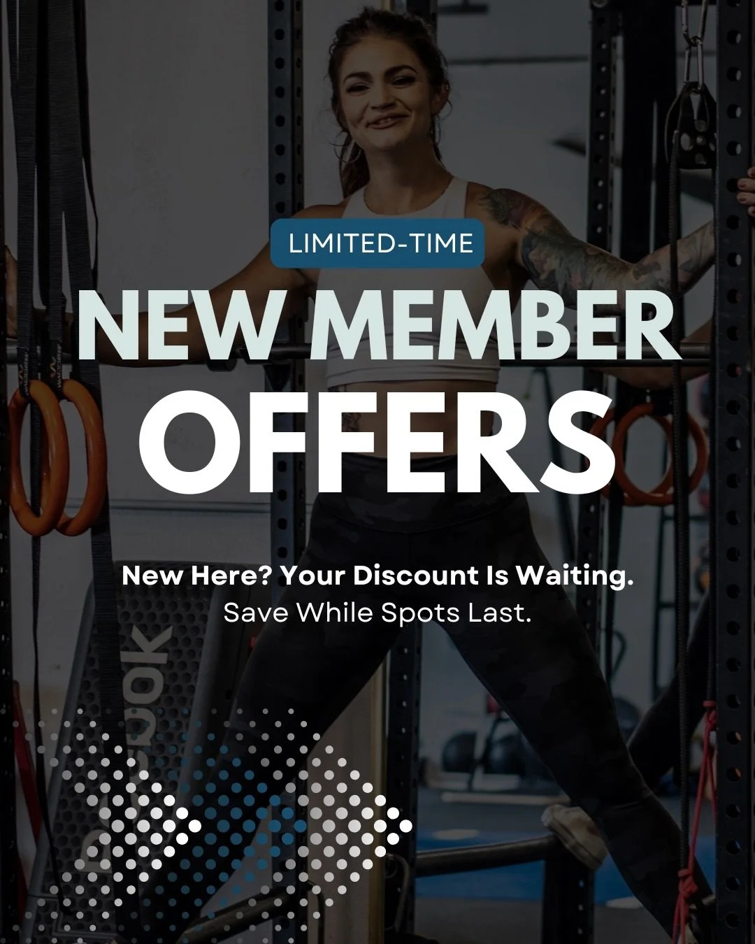 Looking for a sign to start strength training? This is it. 🎉

For a limited time, new clients can save:

✅ 10% off 1:1 personal training (8+ sessions)
Code: NEWSTART10

✅ 10% off 1:4 semi-private training (10+ sessions)
Code: NEWSTART10

✅ 25% off S