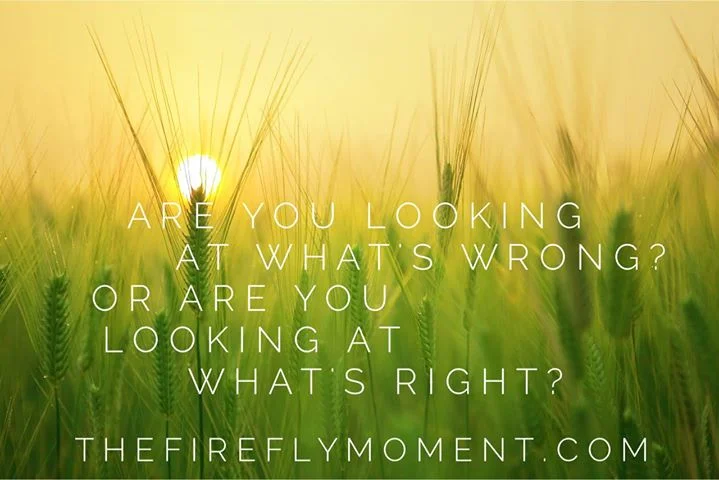 Are you looking at what's wrong? Or at what's right?