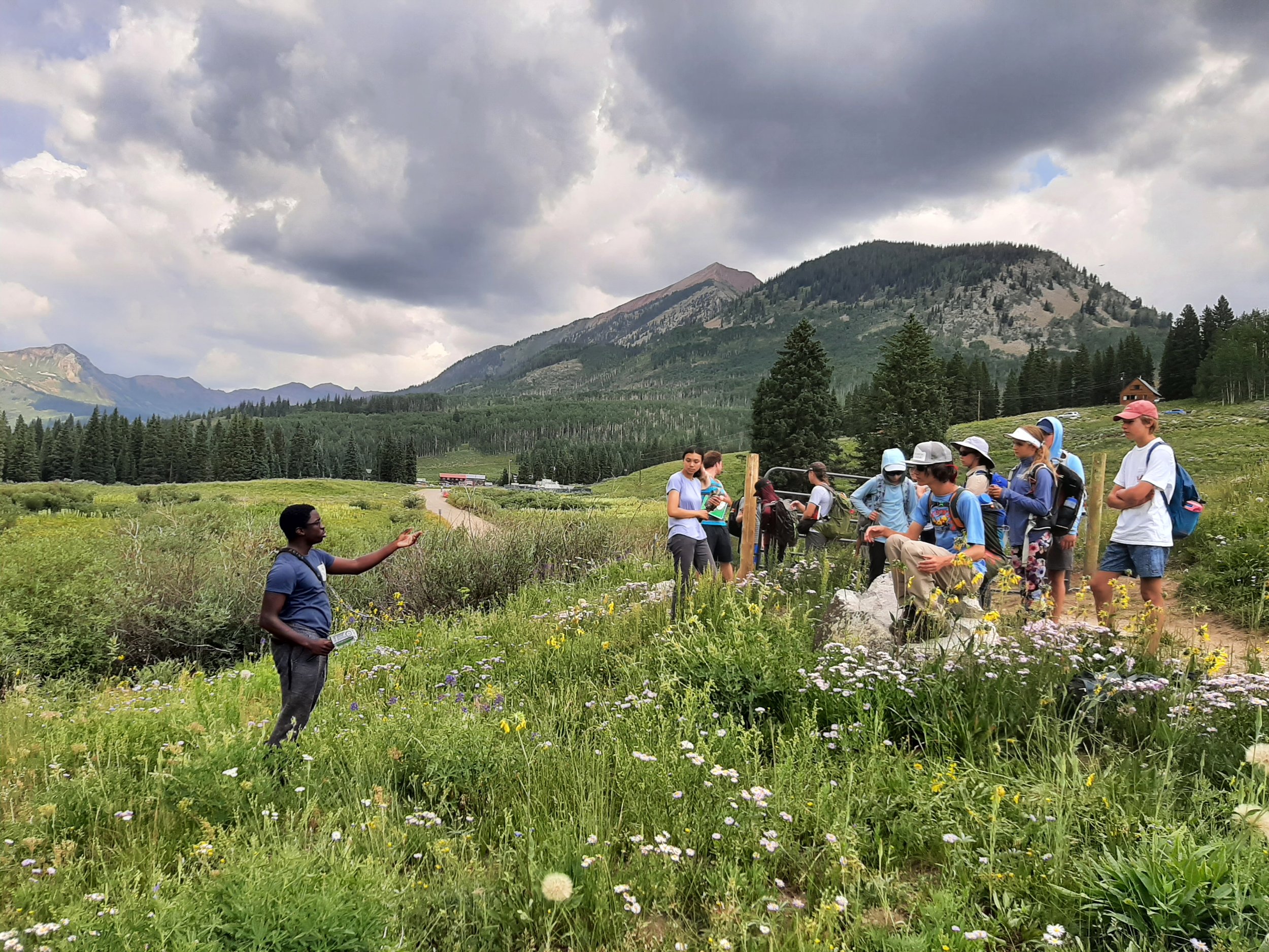 The Stoddard Lab and colleagues teach a "Mountain Science for Middle Schoolers" class at RMBL.