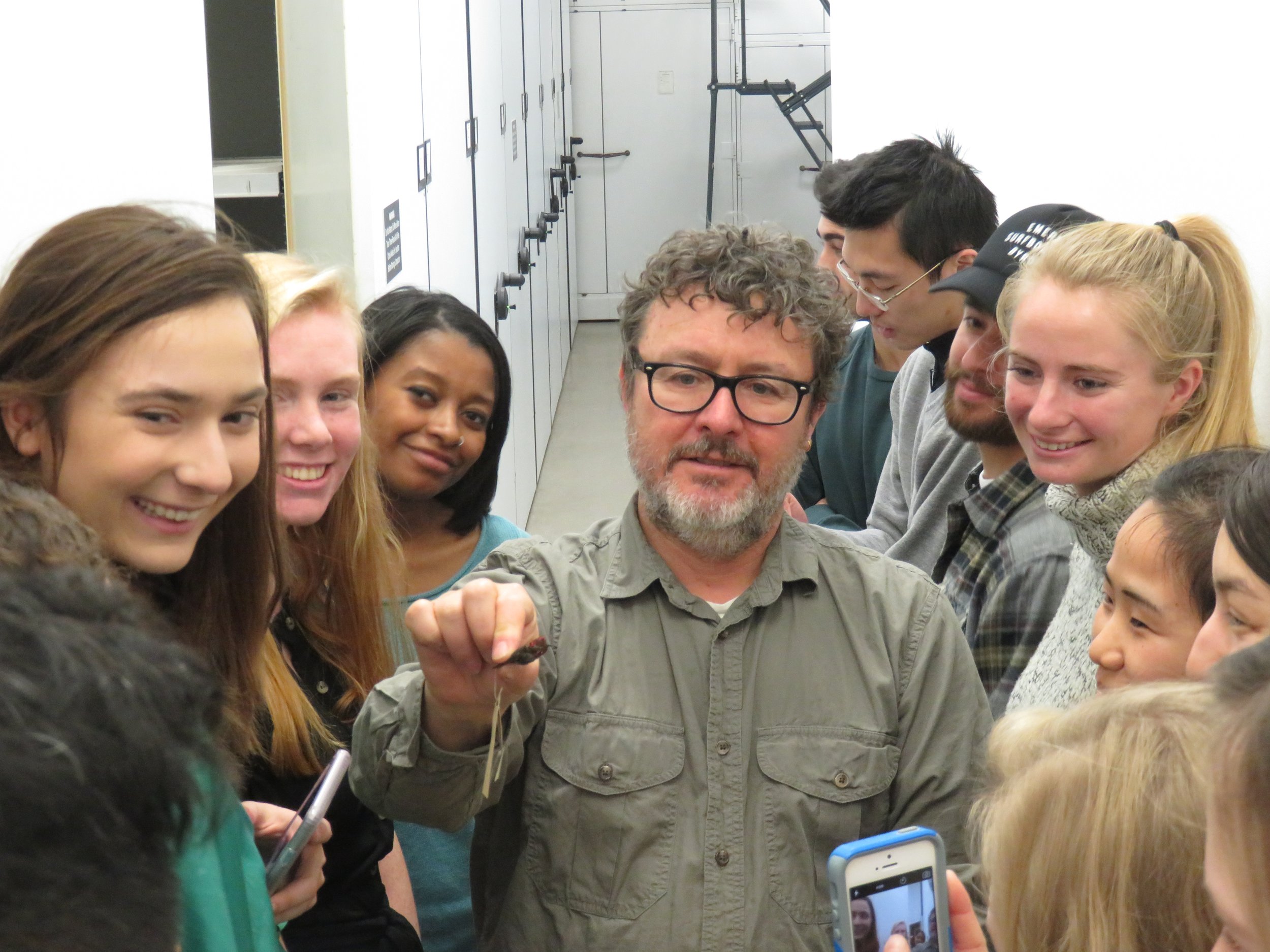 Paul Sweet takes the Sensory Ecology class behind the scenes at the AMNH.