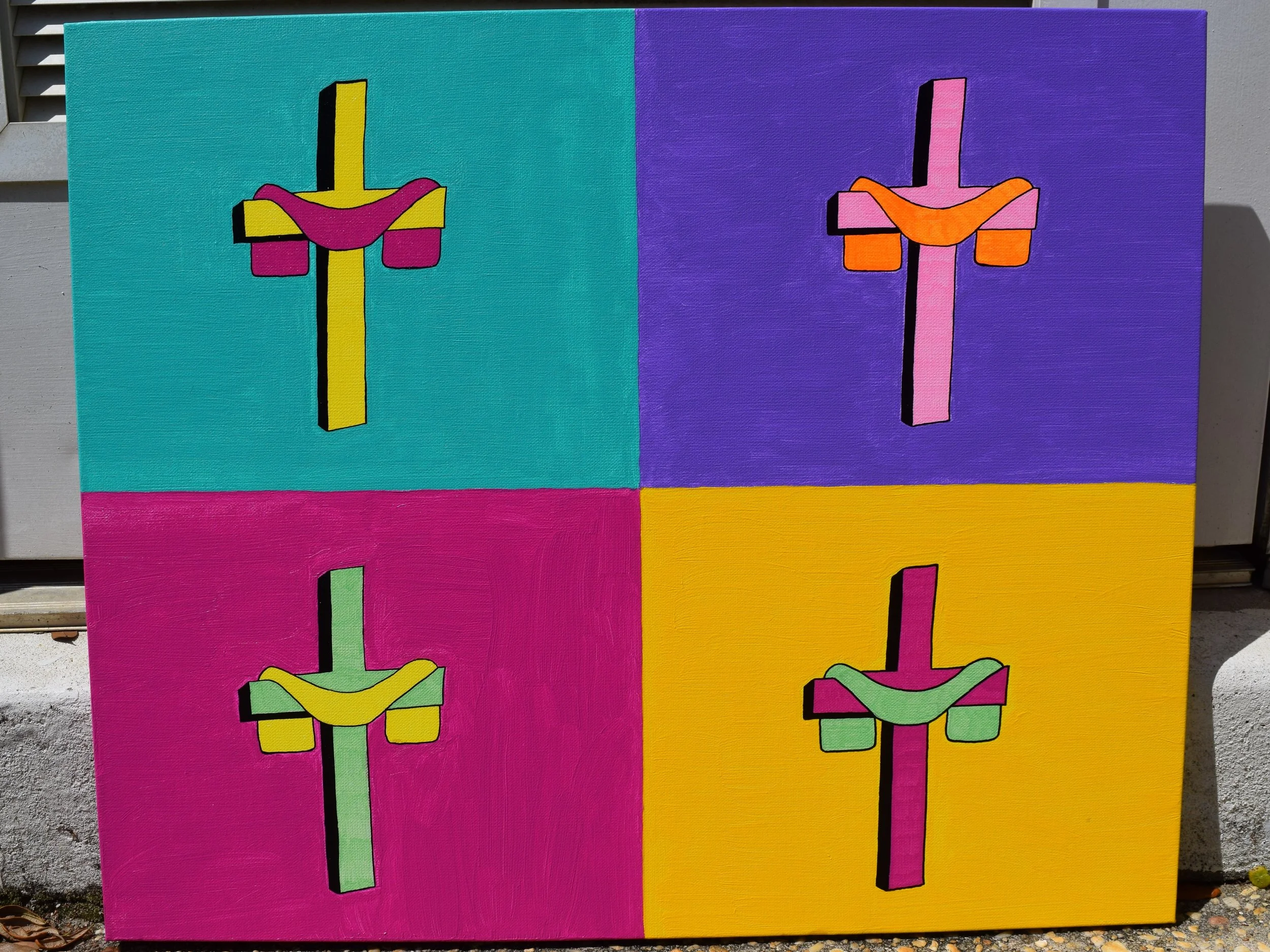 Pop Art Easter Cross
