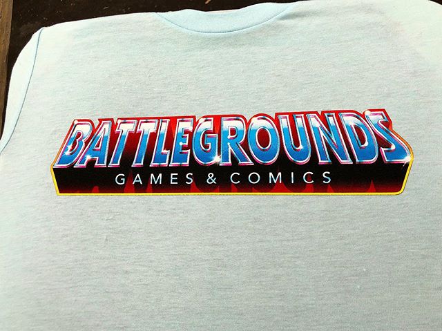 Solid print for our local friends @battlegroundsgames !
.
.
.
.
.
#oldsouth #oldsouthprintco #screenprint #screenprinting #battlegrounds #dalton #daltonyall #georgia #customshirts #tshirts