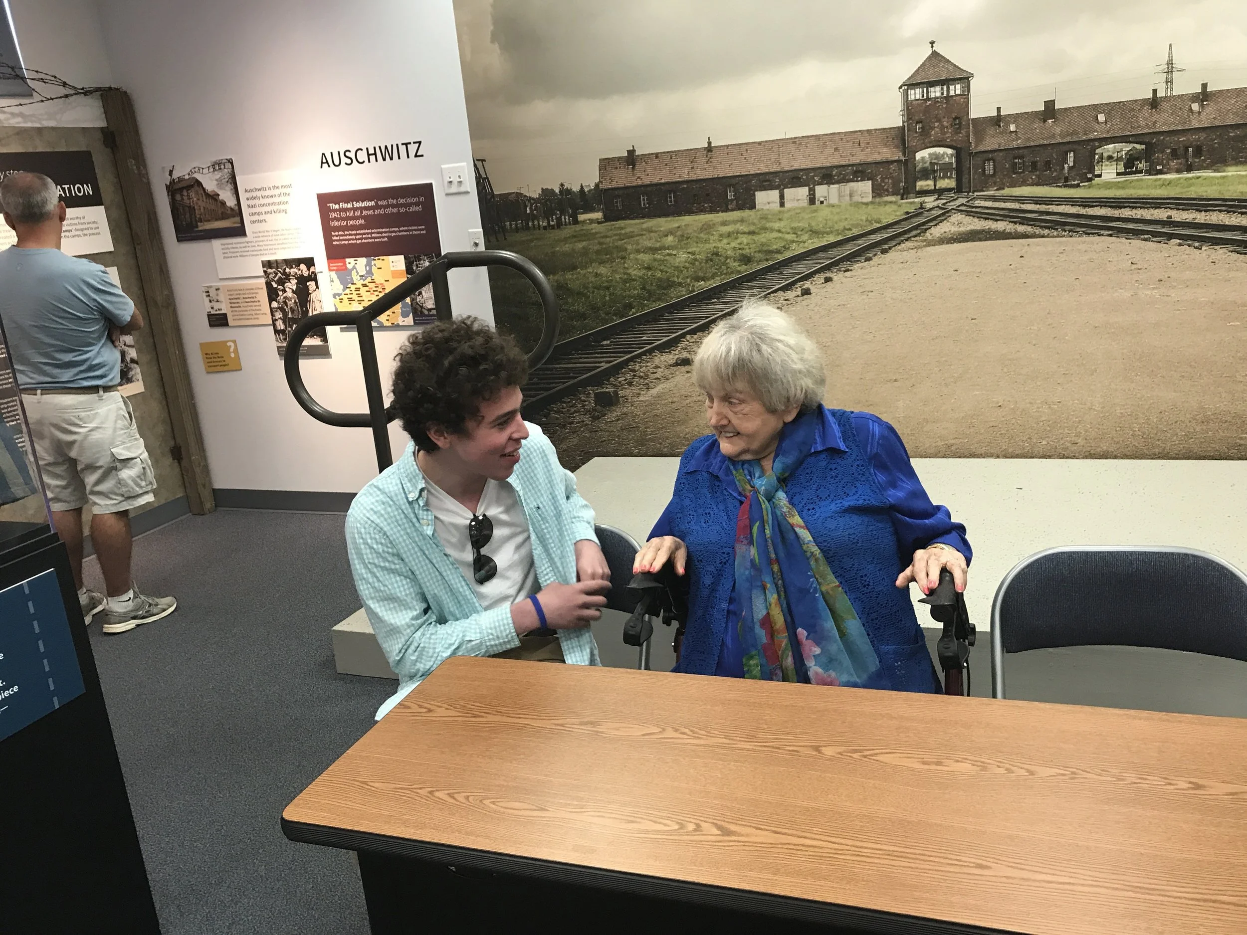 With Auschwitz survivor, Eva Kor