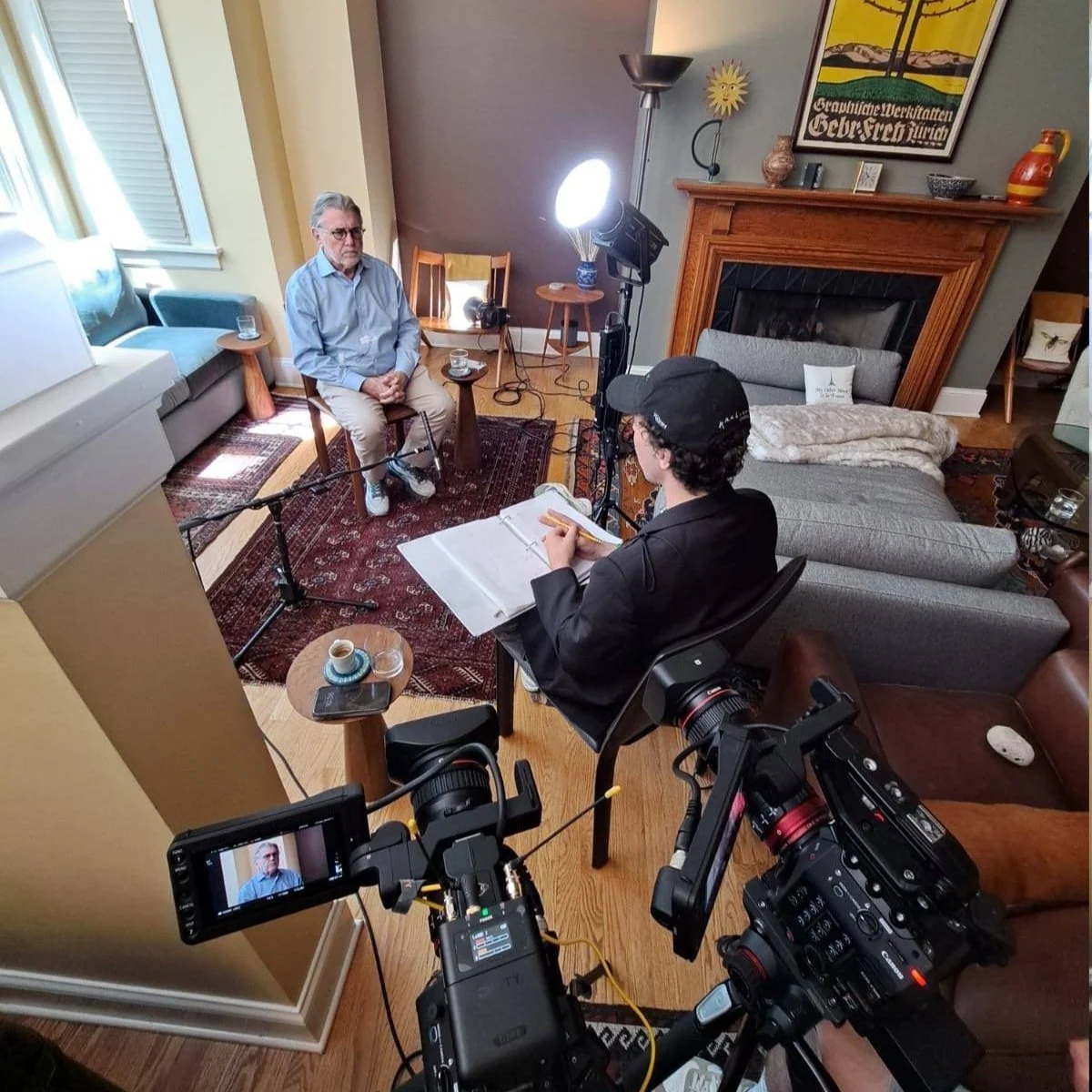 Filming "A Quiet Village"