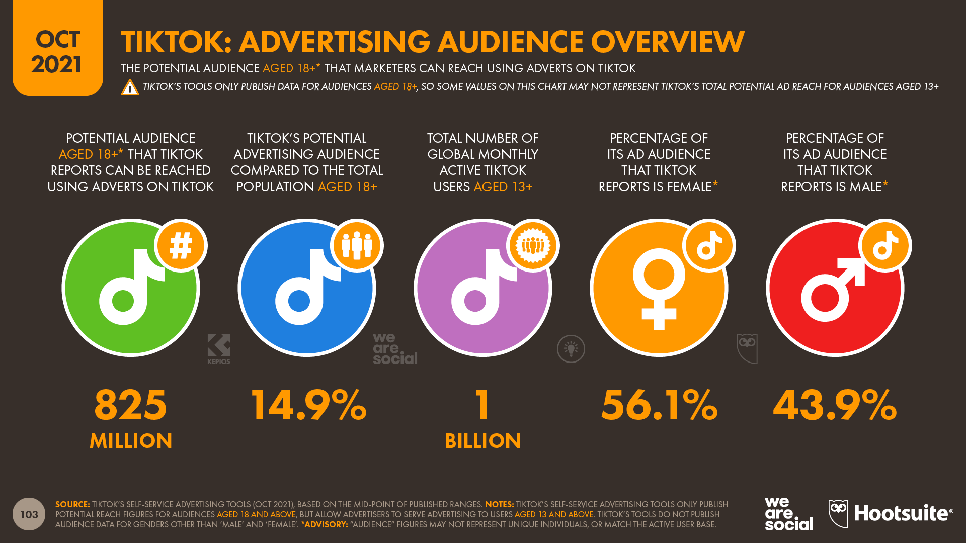 TikTok Advertising Audience Overview October 2021 DataReportal