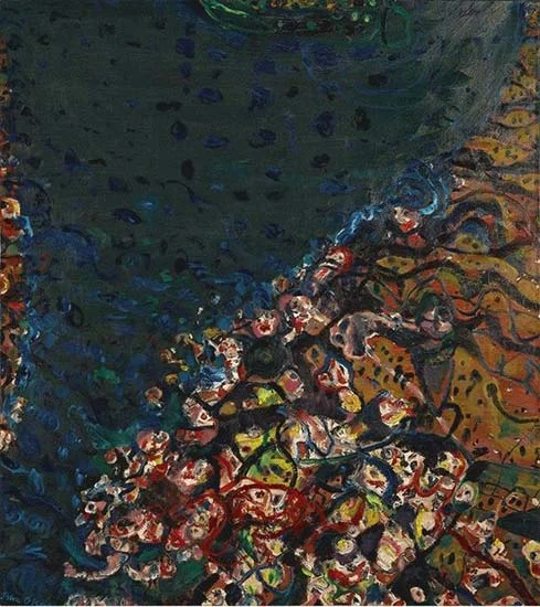 River Bank , 1969 oil on canvas 149 x 133 cm signed lower left: John Olsen SOLD