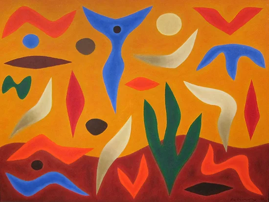 Celebration Landscape, 1986 Oil on canvas 90 x120 cm signed lower right SOLD
