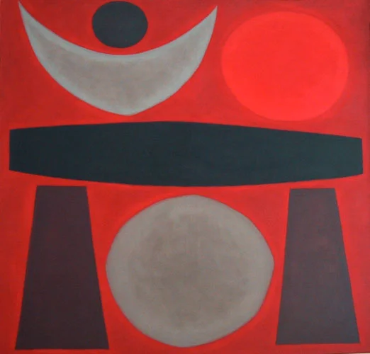Temple I oil on canvas 126 x 132 cm signed lower right SOLD