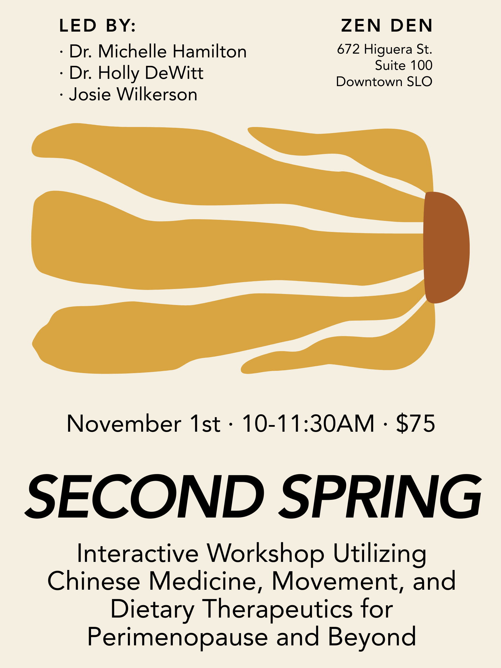 Second Spring • Interactive Workshop Utilizing Chinese Medicine, Movement, and Dietary Therapeutics for Perimenopause and Beyond