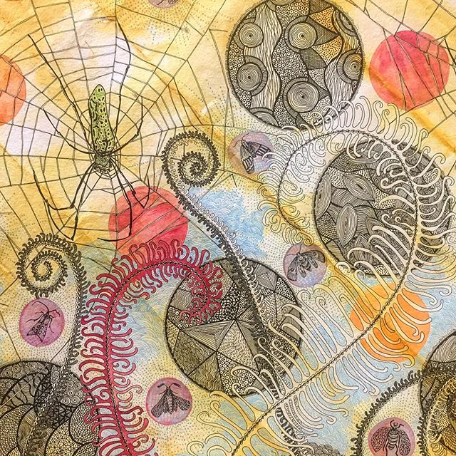 This one has been a long time coming but I think one more day will do it. 🕷🕸🕷🕸
.
.
.
#plantdyedpaper #inkonhandmadepaper #watercolouronhandmadepaper #spidersandmoths #hanginghunters #lovespiders #lovemoths #rebeccaduckettwilkinson #parallaxartfai