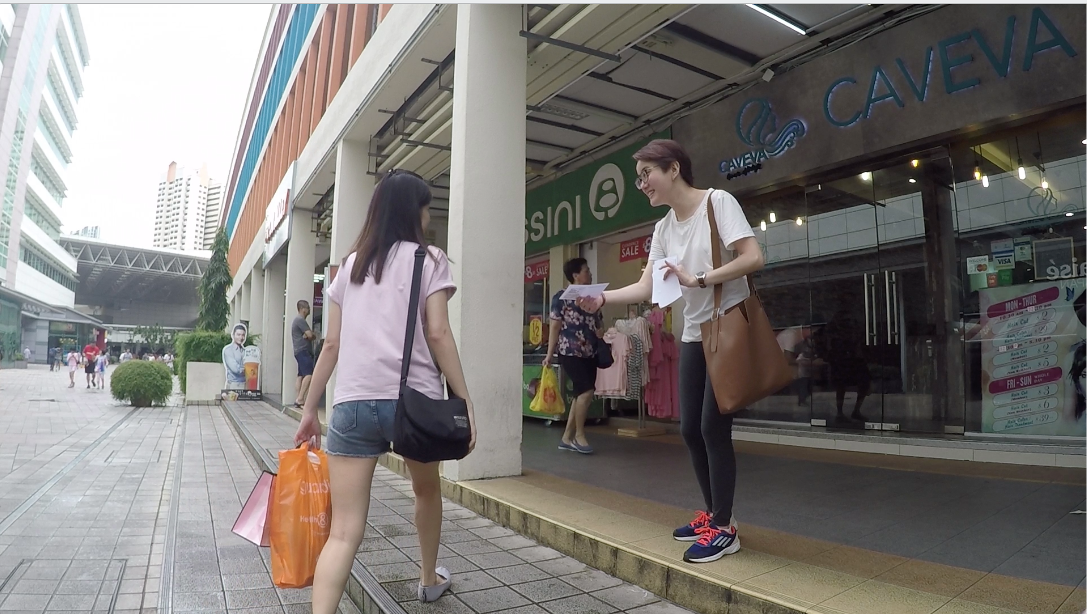 Fear 10 – Handout flyers on street