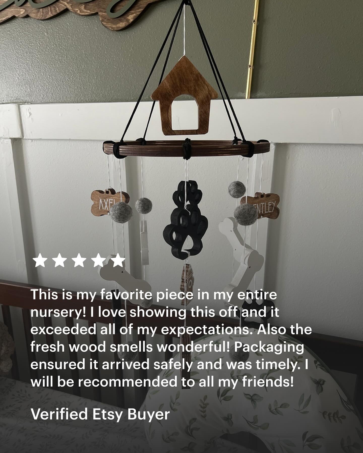 Even after 780+ 5-star reviews, seeing the joy my handcrafted pieces bring moms still makes me smile. Thank you all for trusting me with your nurseries! 🥰